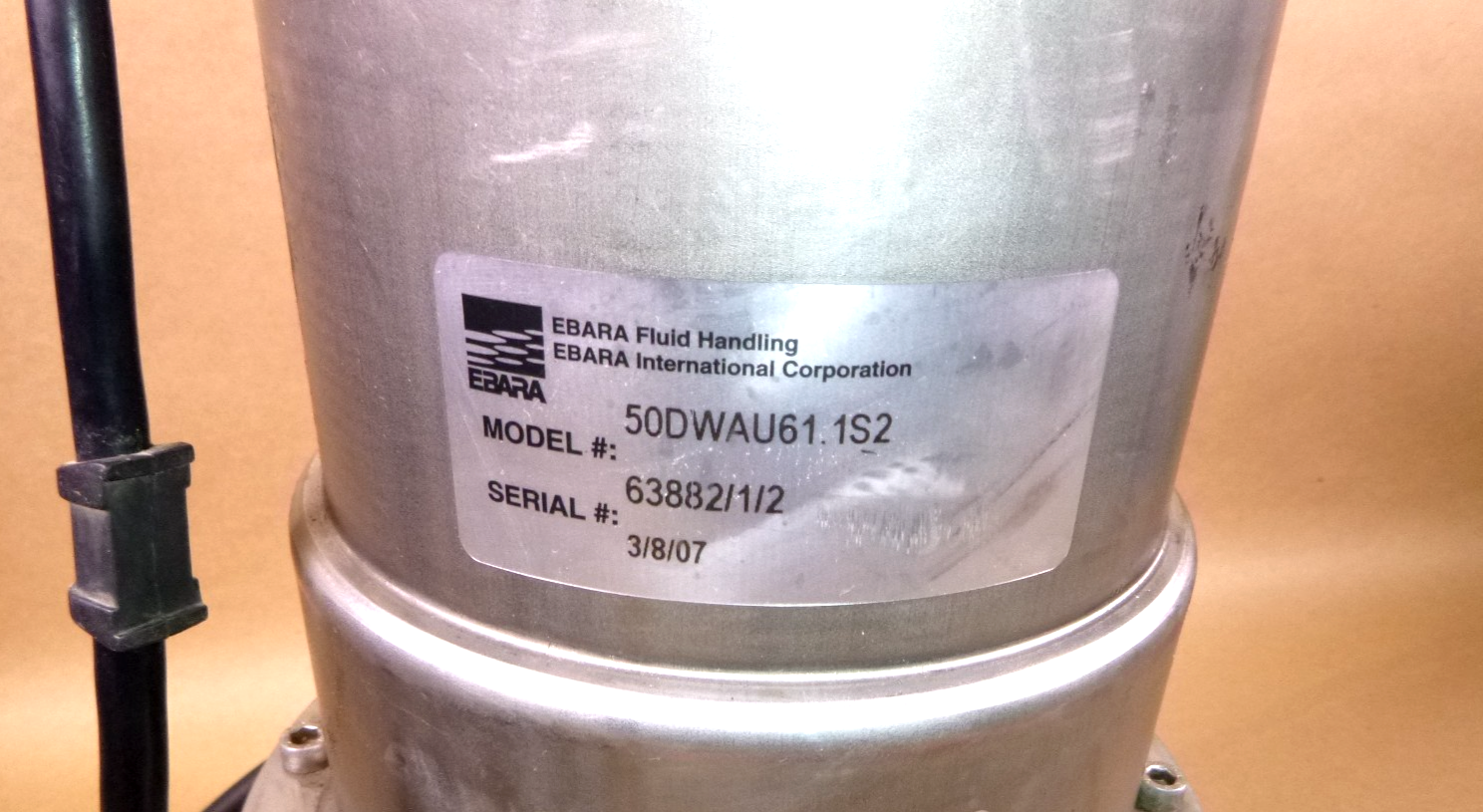 USED Ebara DW Submersible Sewage Pump Stainless Steel 1 1/2HP 230V Single Phase | Industrial Electric Motors, Pumps & Parts
