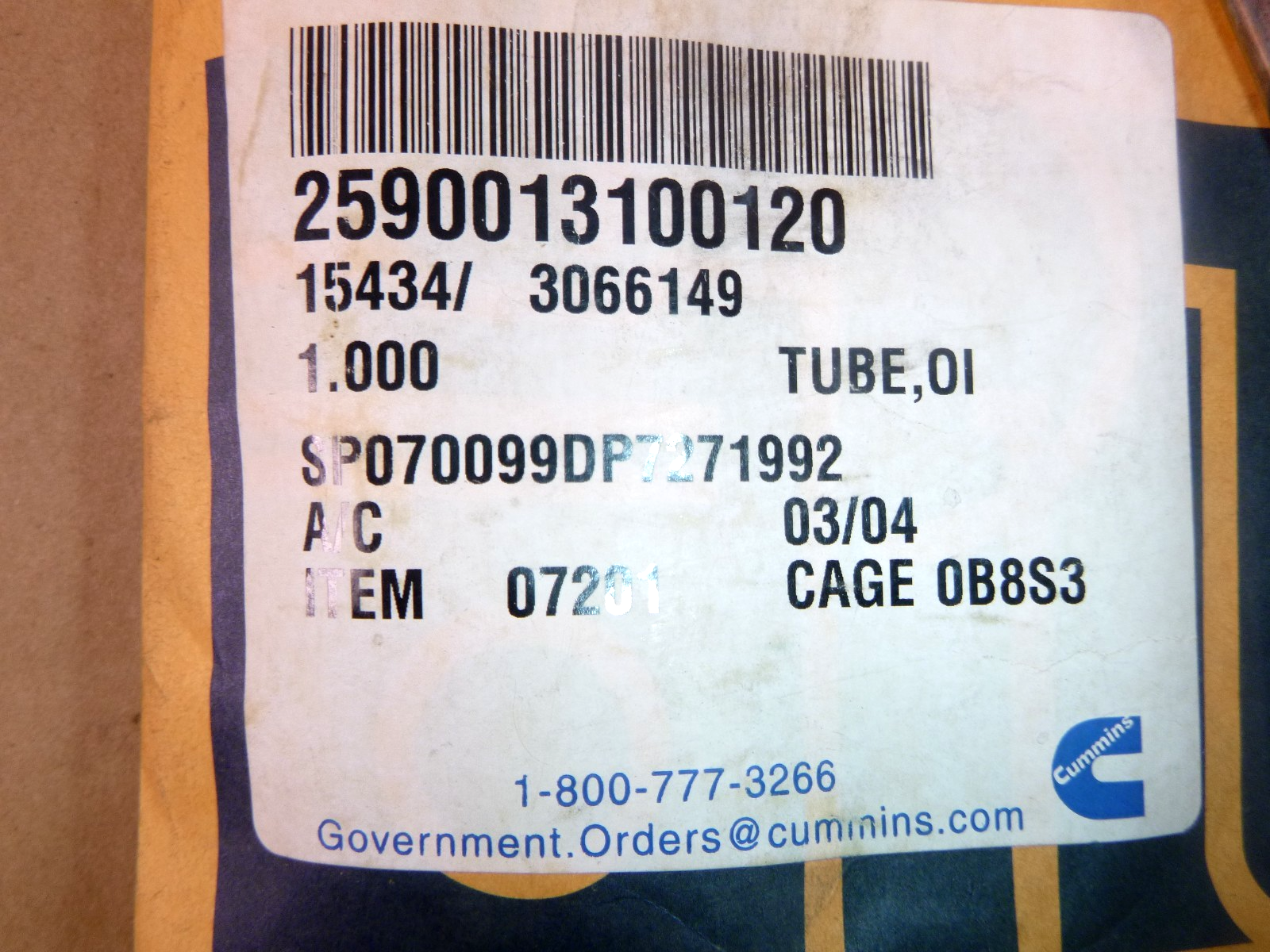 Genuine Cummins Engine Oil Level Gauge Tube 3066149 | Replacement Truck Parts, Trailer Accessories, Automobile Supplies, Car Parts & Accessories
