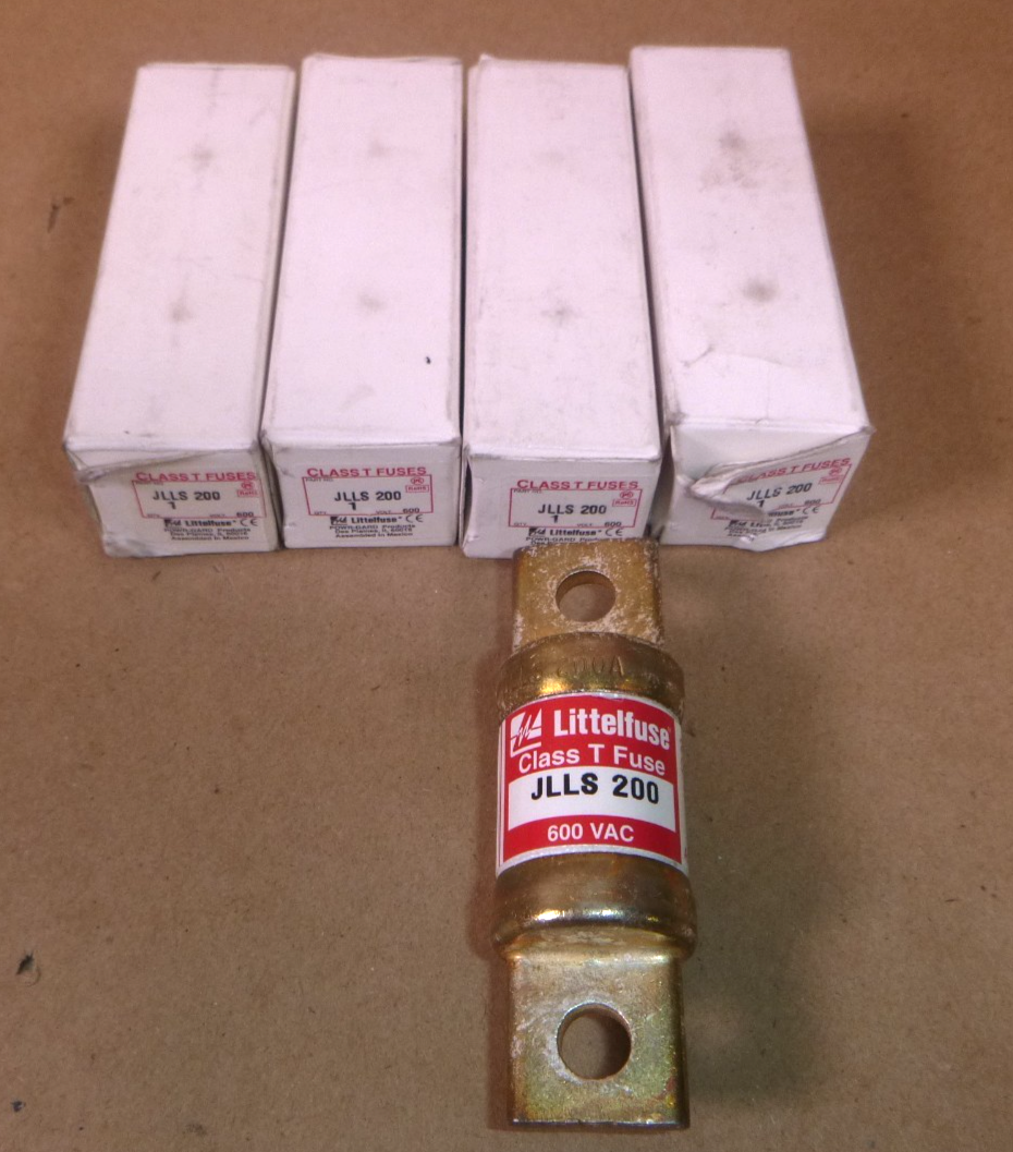 JLLS-200 Littelfuse 200 Amp 600 Volt AC Class T Fast Acting Fuse (Lot of 4) New