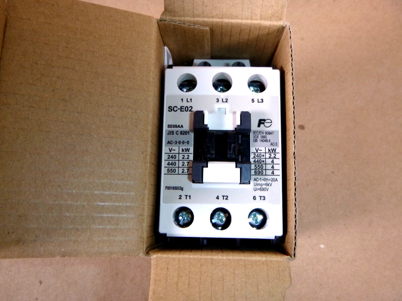 FUJI ELECTRIC SC-E2 220VAC IEC Contactor, 40A, 220-240 VAC Coil Voltage | Electrical MRO Replacement Parts & Components and Commercial Electrical Supplies Company