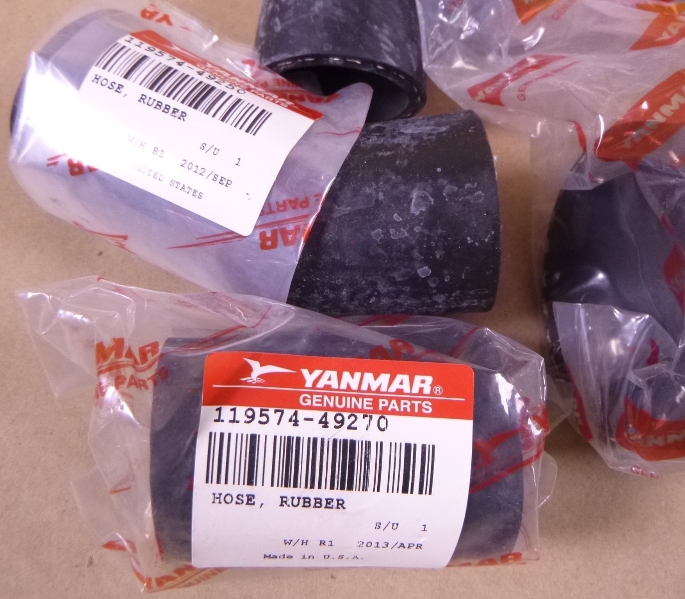 (5 PIECE) Yanmar Hose Set 119574-49231 119595-49060 119574-49250 127695-18251