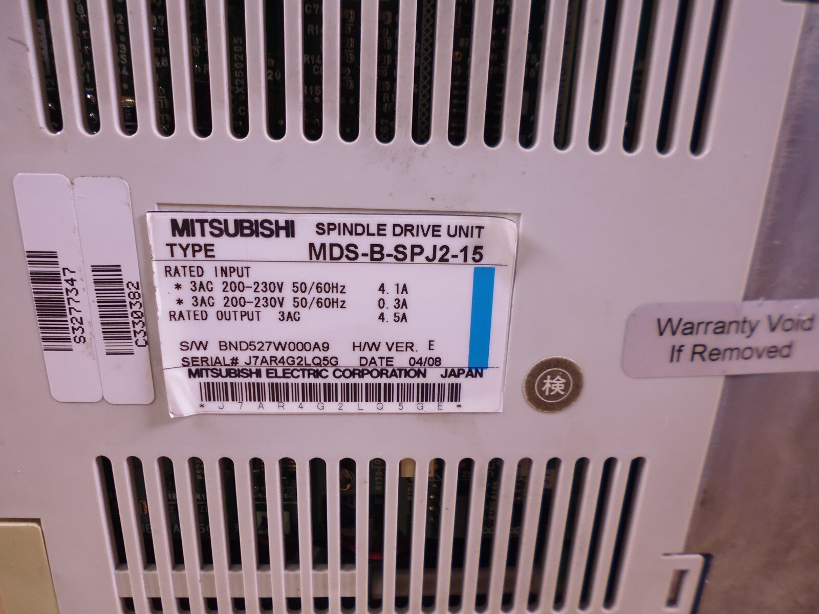 Mitsubishi MDS-B-SPJ2-15 Servo Spindle Drive 200-230V 3AC | Electrical MRO Replacement Parts & Components and Commercial Electrical Supplies Company