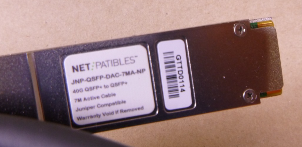 Replacement JNP-QSFP-DAC-7MA QSFP+ 40GBase Copper Cable 7-Meter Active | Electrical MRO Replacement Parts & Components and Commercial Electrical Supplies Company