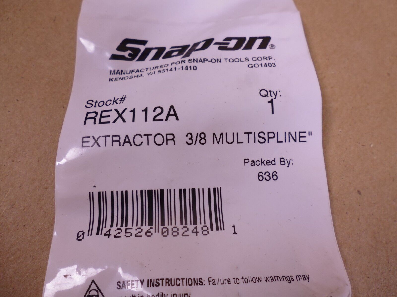 (22pc) Snap-on Multispline Screw Extractor 1/2" Hex REX 112A 113A 114A 115A 116A | Industrial MRO Tools and Replacement Industrial Equipment Components
