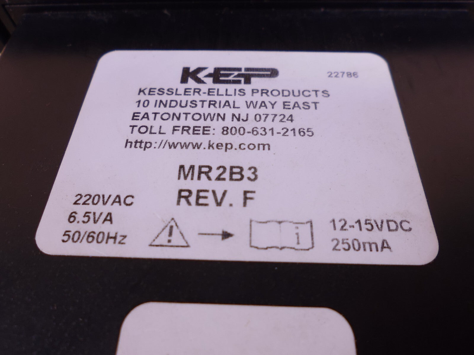 USED KEP Kessler-Ellis Mini-Batcher 6-Digit LED Flow Batcher MR2B3 220VAC 6.5VA | Electrical MRO Replacement Parts & Components and Commercial Electrical Supplies Company