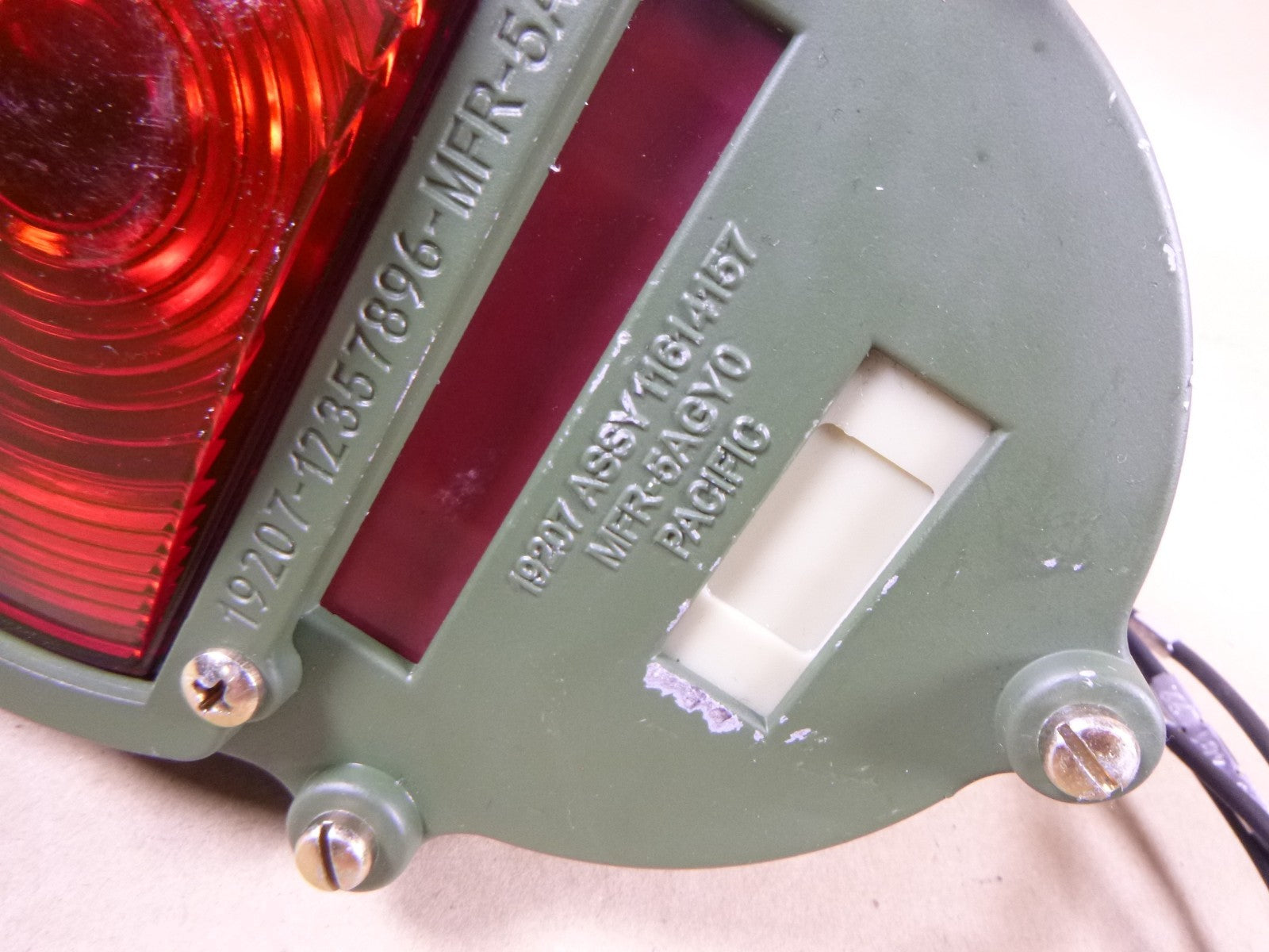 USGI Humvee M998 FMTV 24V 4 Wire Aluminum Stop Tail Light , Pacific 11614157 | Genuine FMTV Replacement Parts, LMTV Parts For Sale and Military Surplus Medium Tactical Vehicle Parts & Components