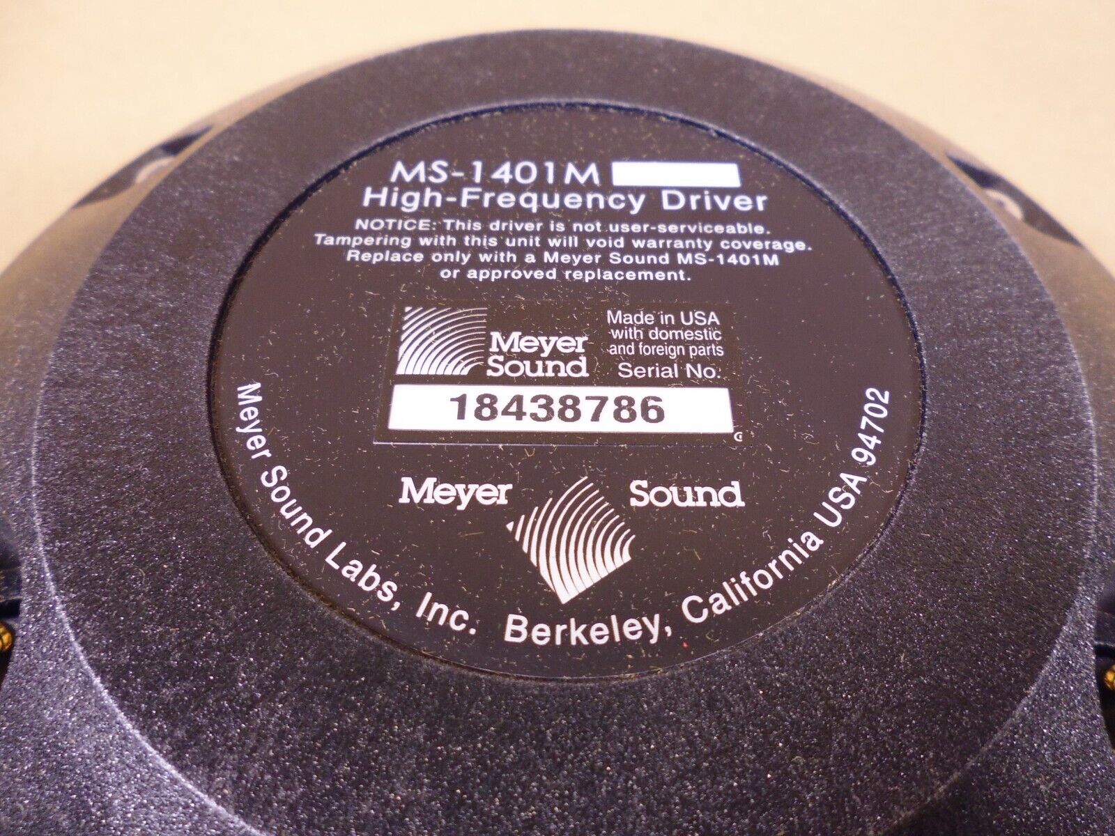 Meyer Sound MS-1401M High-Frequency Exit Driver Kit For UPA , 40.051.192.03 | Electrical MRO Replacement Parts & Components and Commercial Electrical Supplies Company