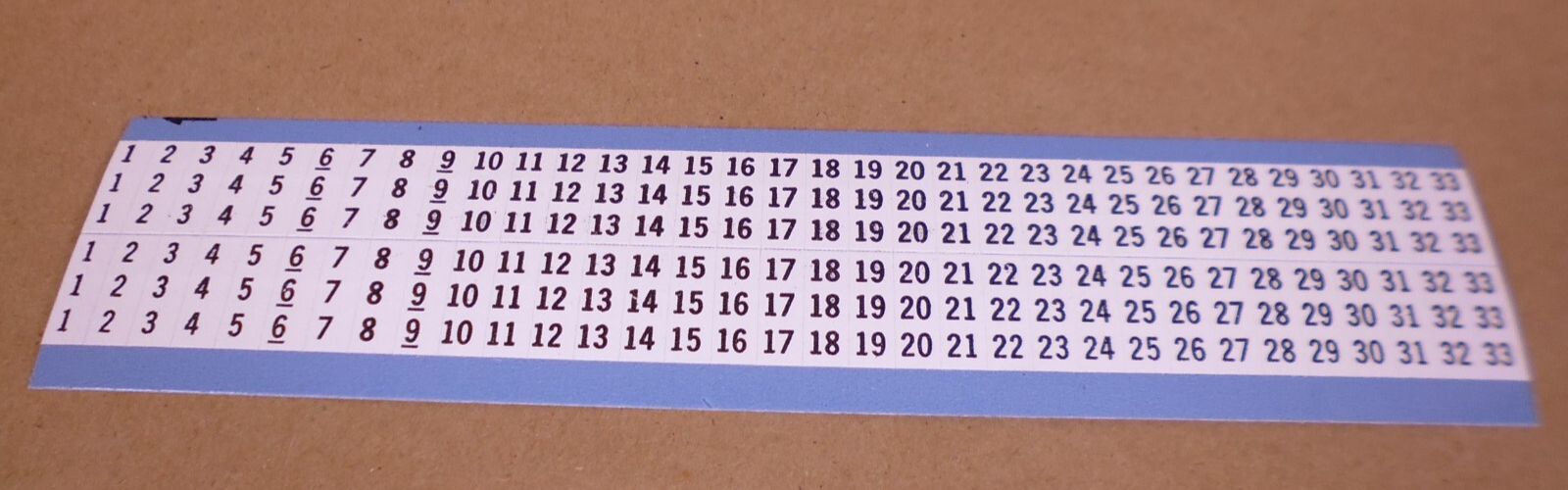 25x Brady WM-1-33-SC-PK Consecutive Numbers Vinyl Cloth Wire Marker Card 1 To 33 | Industrial MRO Replacement Parts, Manufacturing Machine Parts & Components, Heavy Equipment Parts Supplier
