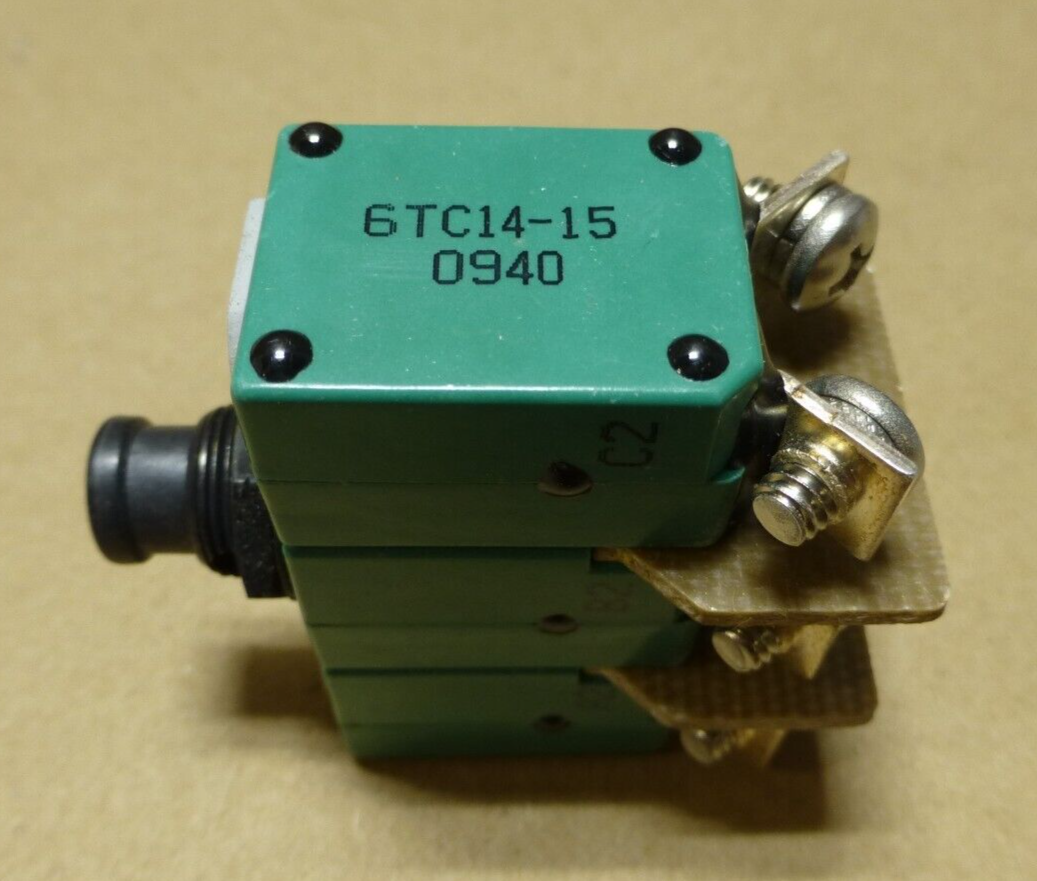 Klixon Sensata 6TC14-15 3-Phase 15Amp Circuit Breaker 15A | Electrical MRO Replacement Parts & Components and Commercial Electrical Supplies Company