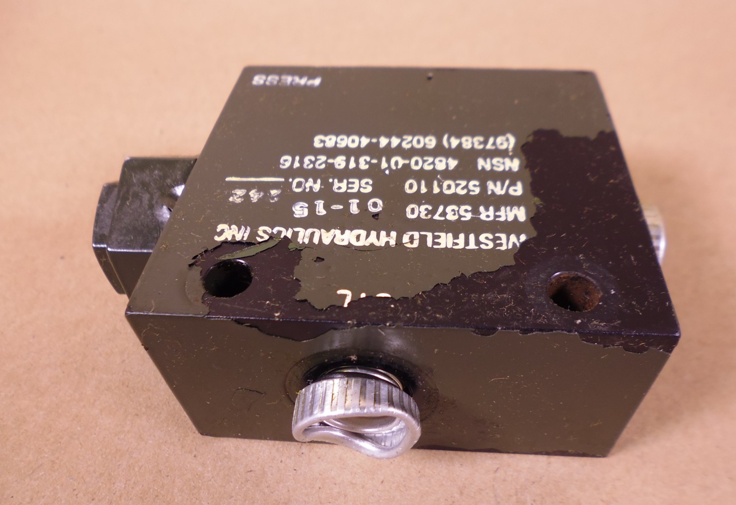 (2x) Hydraulic Valve Assembly Westfield Hydraulics 520110 MHU , 4820-01-319-2316 *UNTESTED* | Industrial MRO Replacement Parts, Manufacturing Machine Parts & Components, Heavy Equipment Parts Supplier
