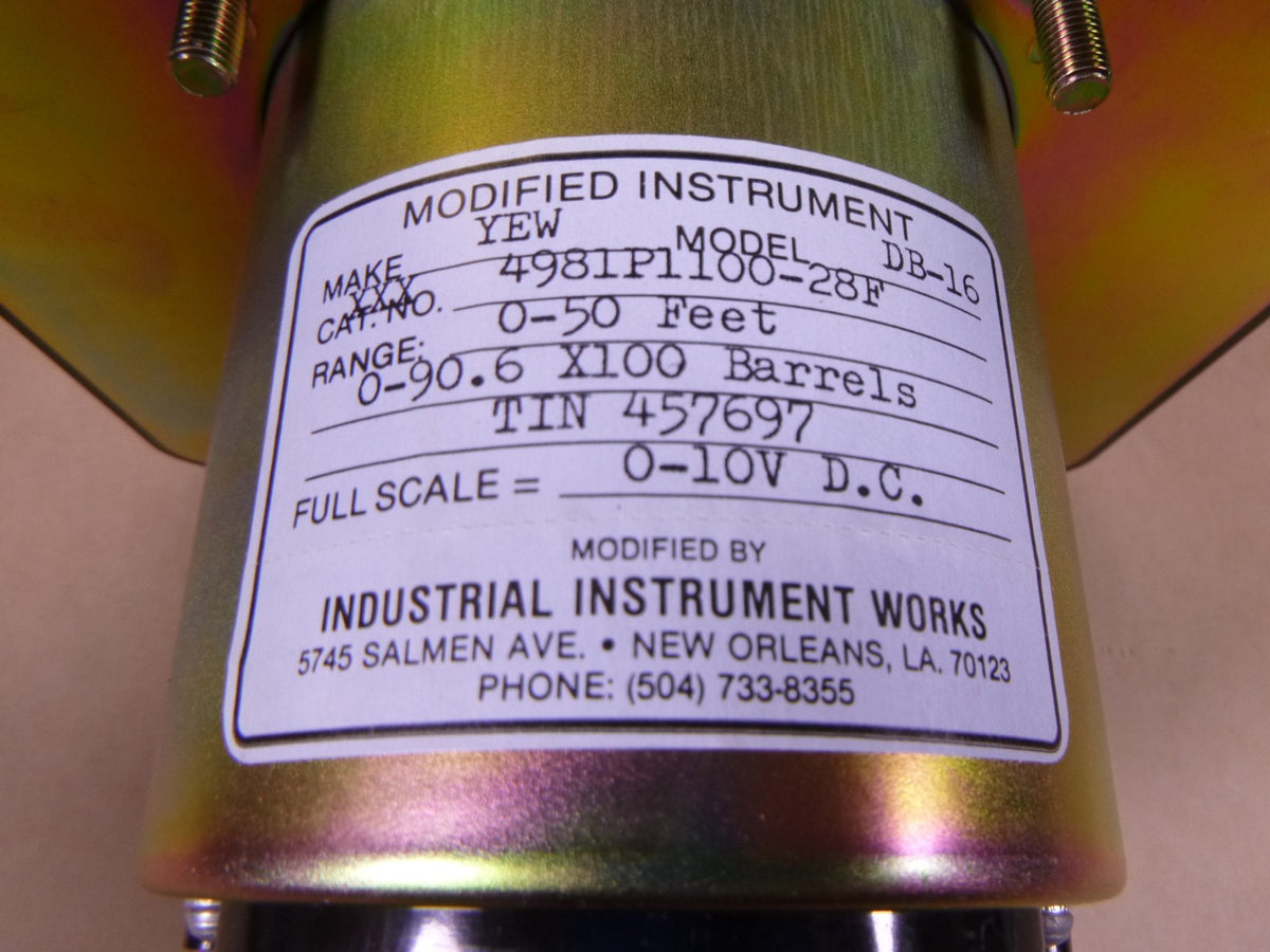 4981P1100-28F DB-16 Scale Meter 0-50 Feet, 0-90.6 Barrels x100 6625-01-302-0738