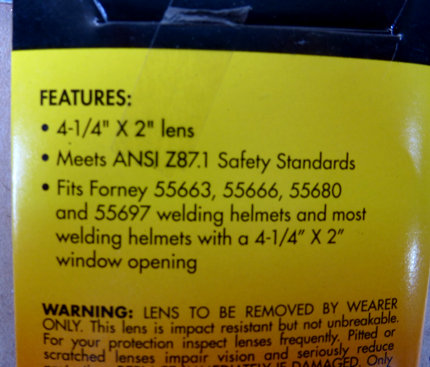 (Lot of 10) 57008 Forney Welding Lens 4-1/4" x 2", Shade 8, Hardened Glass | Industrial MRO Tools and Replacement Industrial Equipment Components