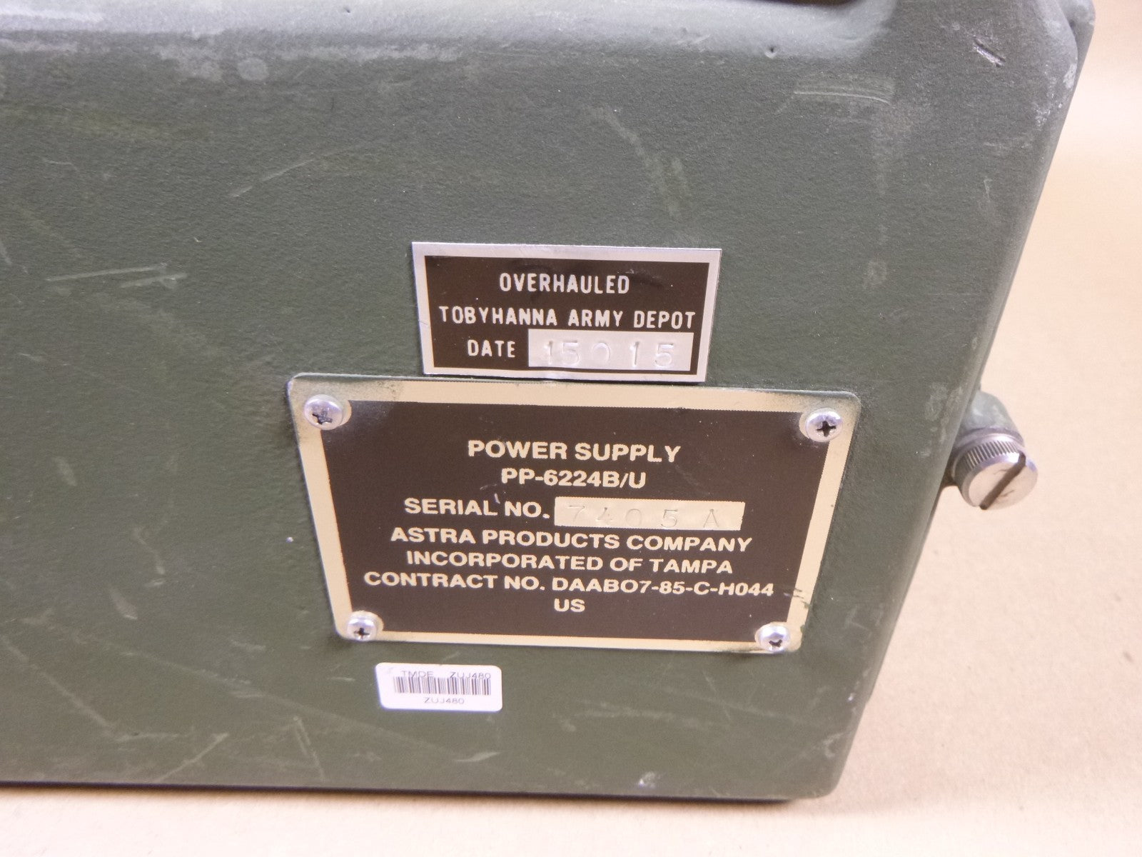 USED PP-6224B/U Astra Products Tactical Power Supply 24V USGI , 6130-01-223-0267 | Industrial MRO Replacement Parts, Manufacturing Machine Parts & Components, Heavy Equipment Parts Supplier