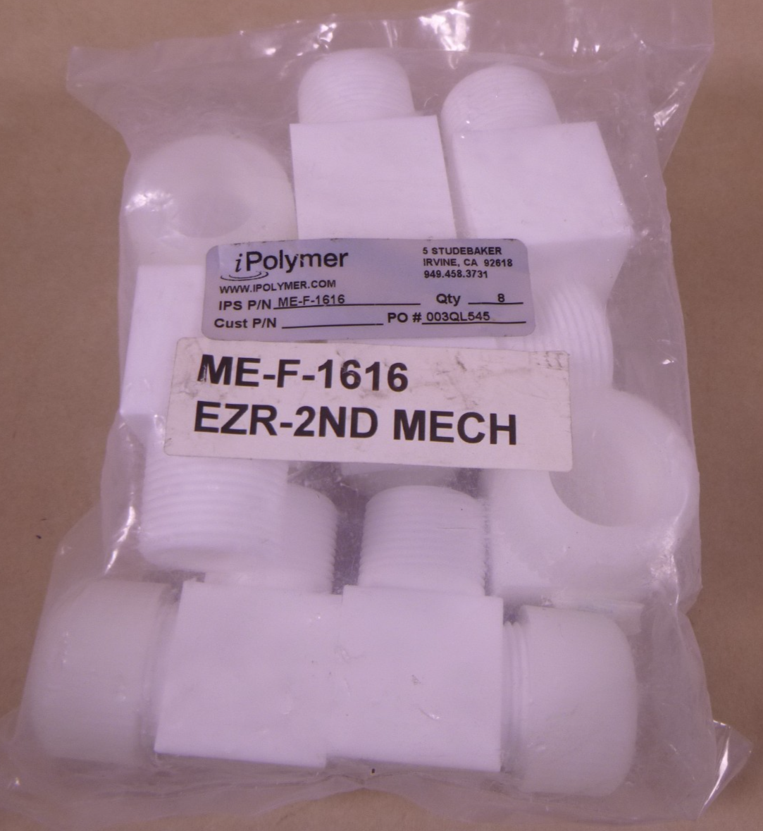 (8 PACK) Polymer ME-F-1616 IPS Tube Fitting Male Elbow , 1" x 1" NPT