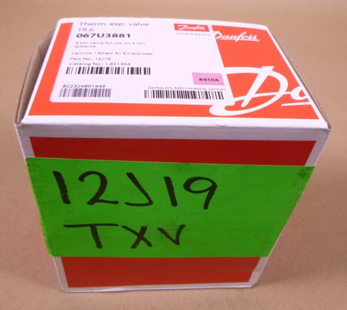 Danfoss 067U3881 12J19 Thermostatic Expansion Valve TR6 4 Ton For 3 Ton R-410A | Industrial MRO Replacement Parts, Manufacturing Machine Parts & Components, Heavy Equipment Parts Supplier