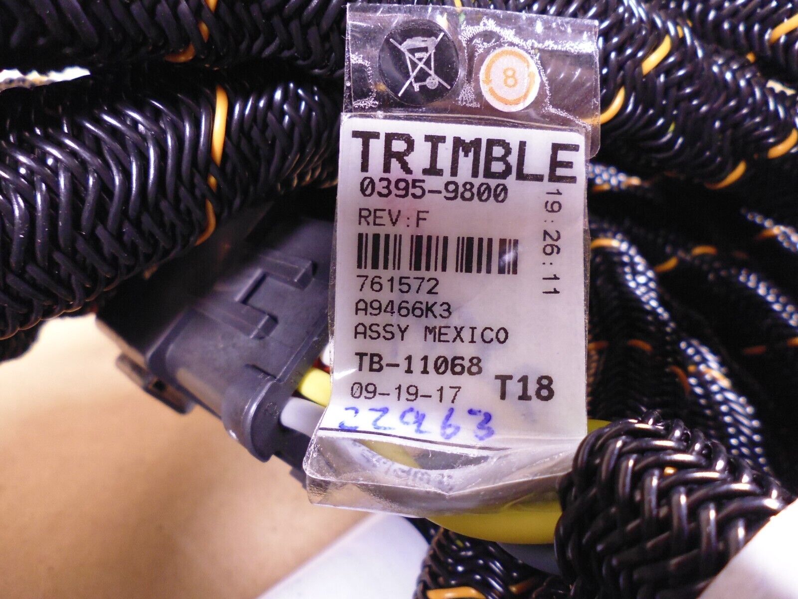 Trimble 0395-9800 Front Wiring Harness For GCS900 Dozer Grader 5995-01-659-6222 | Electrical MRO Replacement Parts & Components and Commercial Electrical Supplies Company