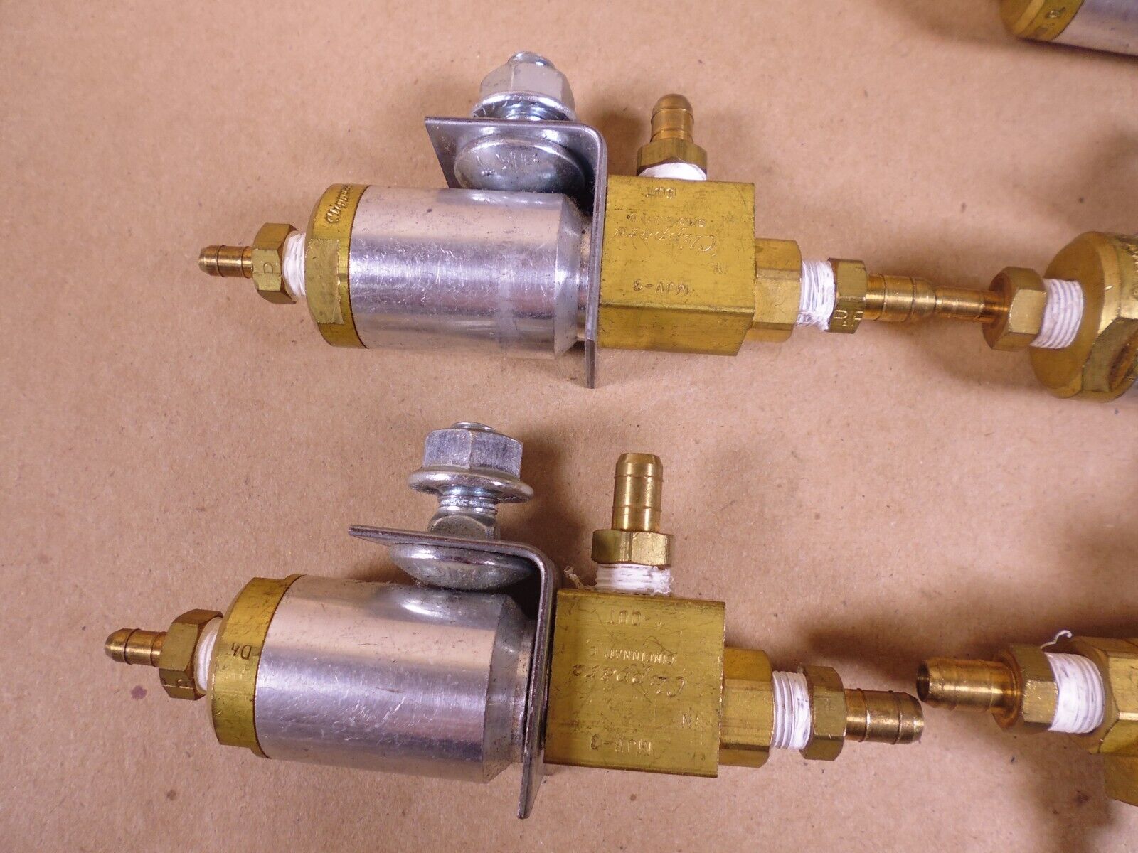 (LOT OF 7) Clippard MJV-3 Valve With Attachments | Industrial MRO Replacement Parts, Manufacturing Machine Parts & Components, Heavy Equipment Parts Supplier