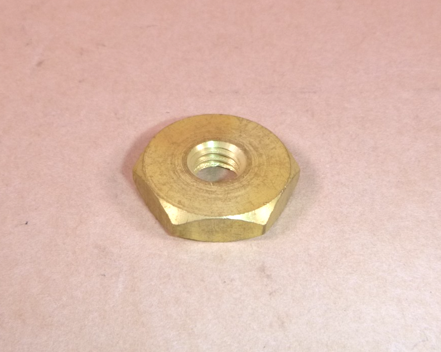 C.E. Niehoff Generator Terminal Brass Nut 3/8-16 , 1/4" Thick, 1" Wrench Size