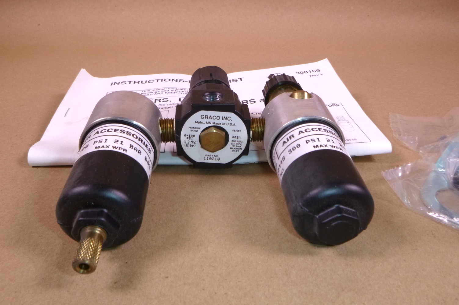 110149 GRACO – Air Line Filter / Regulator / Lubricator (Less Pressure Gauge) | Industrial MRO Replacement Parts, Manufacturing Machine Parts & Components, Heavy Equipment Parts Supplier