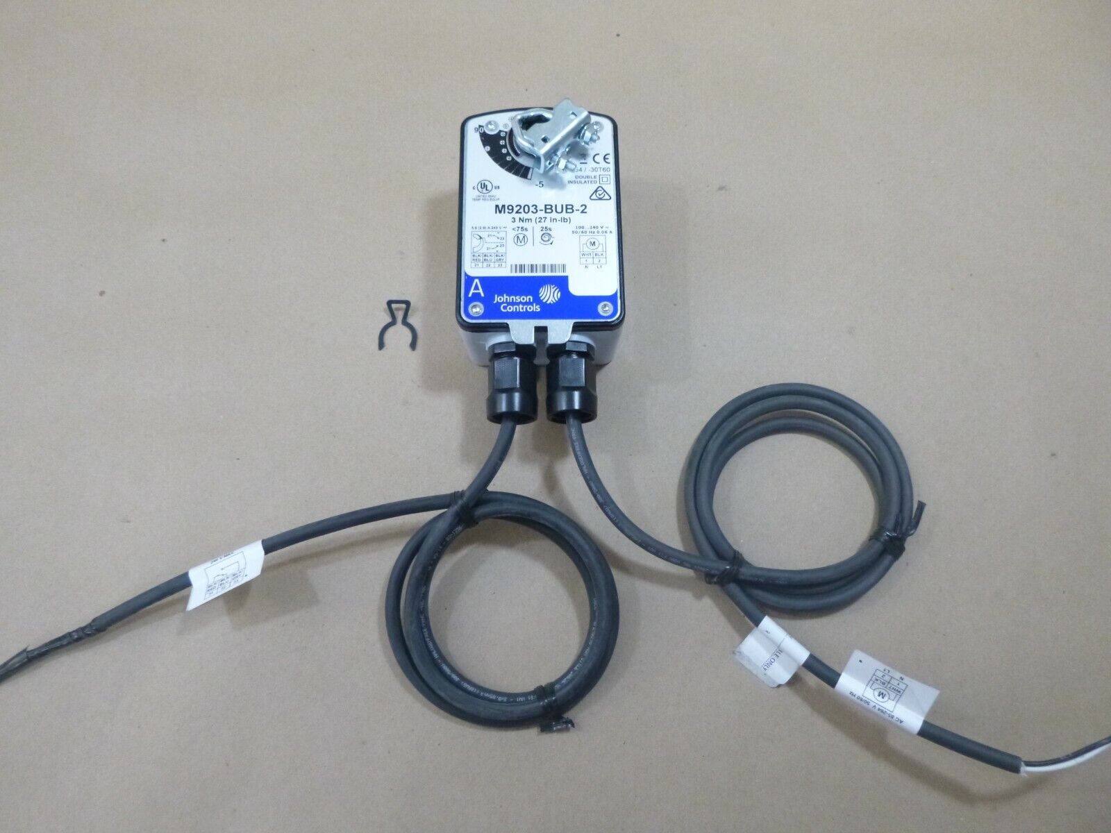 Johnson Controls M9203-BUB-2 Electric Actuator 27 lb·in (3 N·m) rated torque | Industrial MRO Replacement Parts, Manufacturing Machine Parts & Components, Heavy Equipment Parts Supplier
