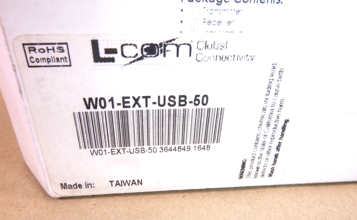 L-com W01-EXT-USB-50 USB UTP EXTENDER 150&
