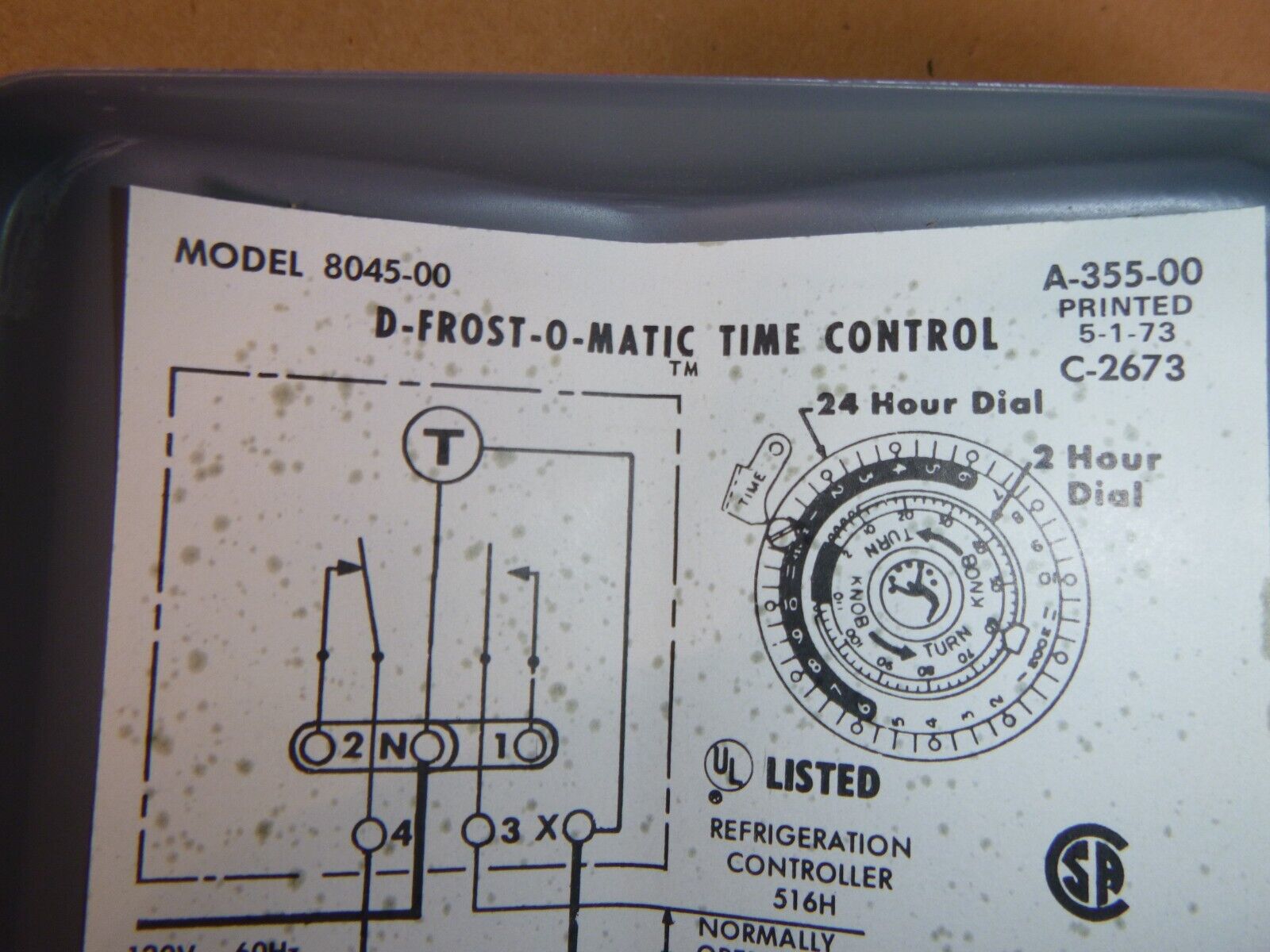 New Paragon 8045-00 Defrost Control Commercial Refrigeration Timer 120V 2Hp 40A | Electrical MRO Replacement Parts & Components and Commercial Electrical Supplies Company