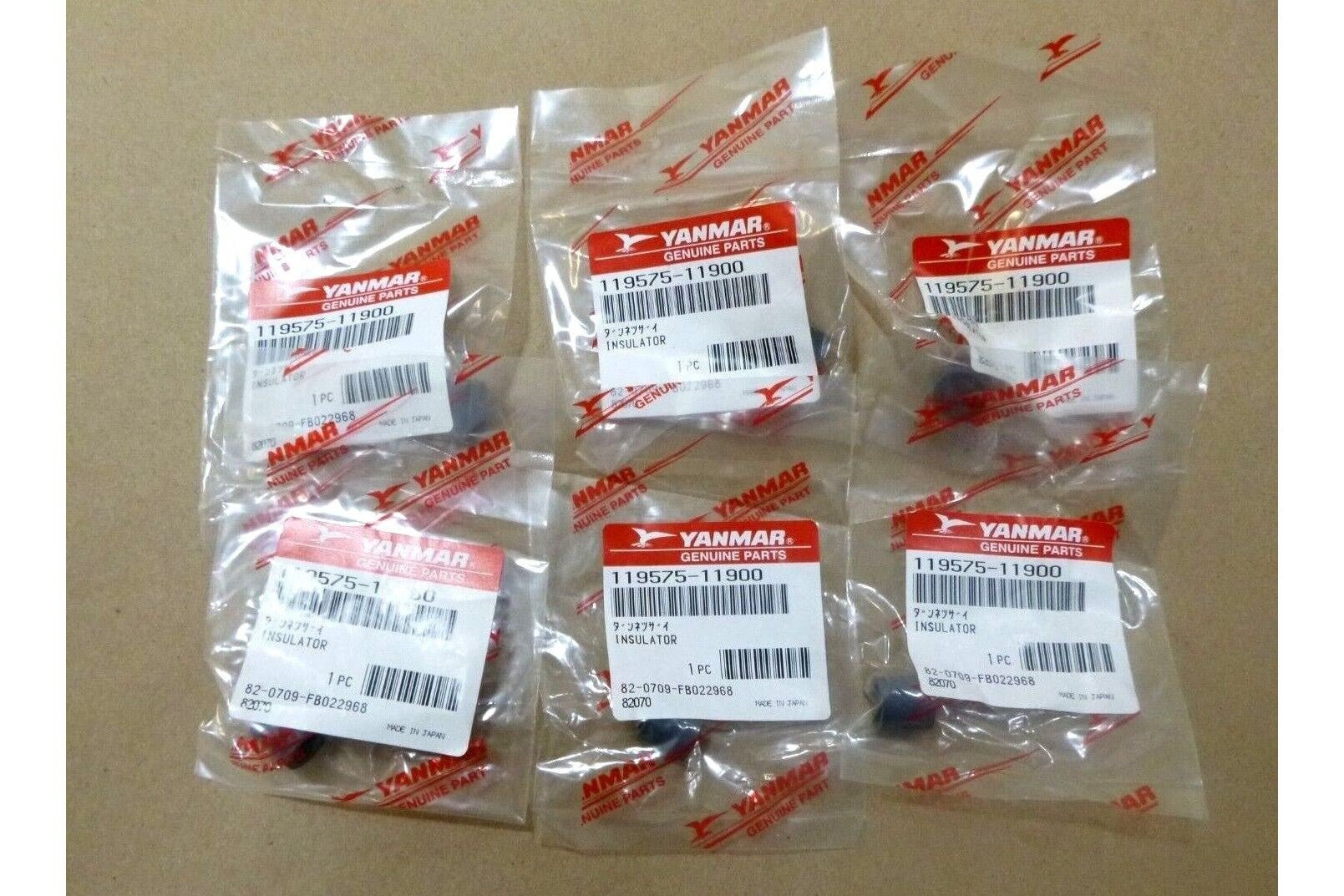 (6x) New Genuine Yanmar Marine 119575-11900 Insulator | Industrial MRO Replacement Parts, Manufacturing Machine Parts & Components, Heavy Equipment Parts Supplier