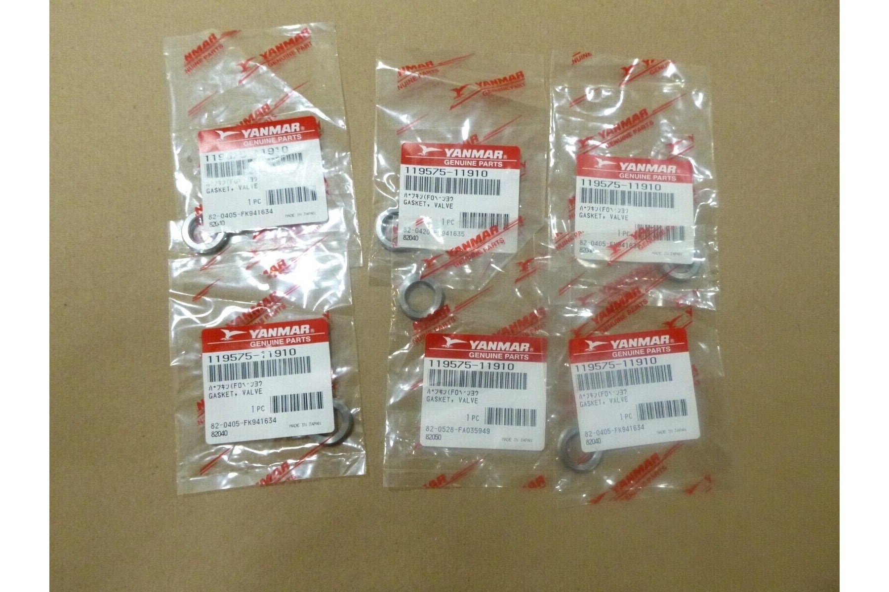 (6x) New Genuine Yanmar Marine 119575-11910 Packing Valve | Industrial MRO Replacement Parts, Manufacturing Machine Parts & Components, Heavy Equipment Parts Supplier