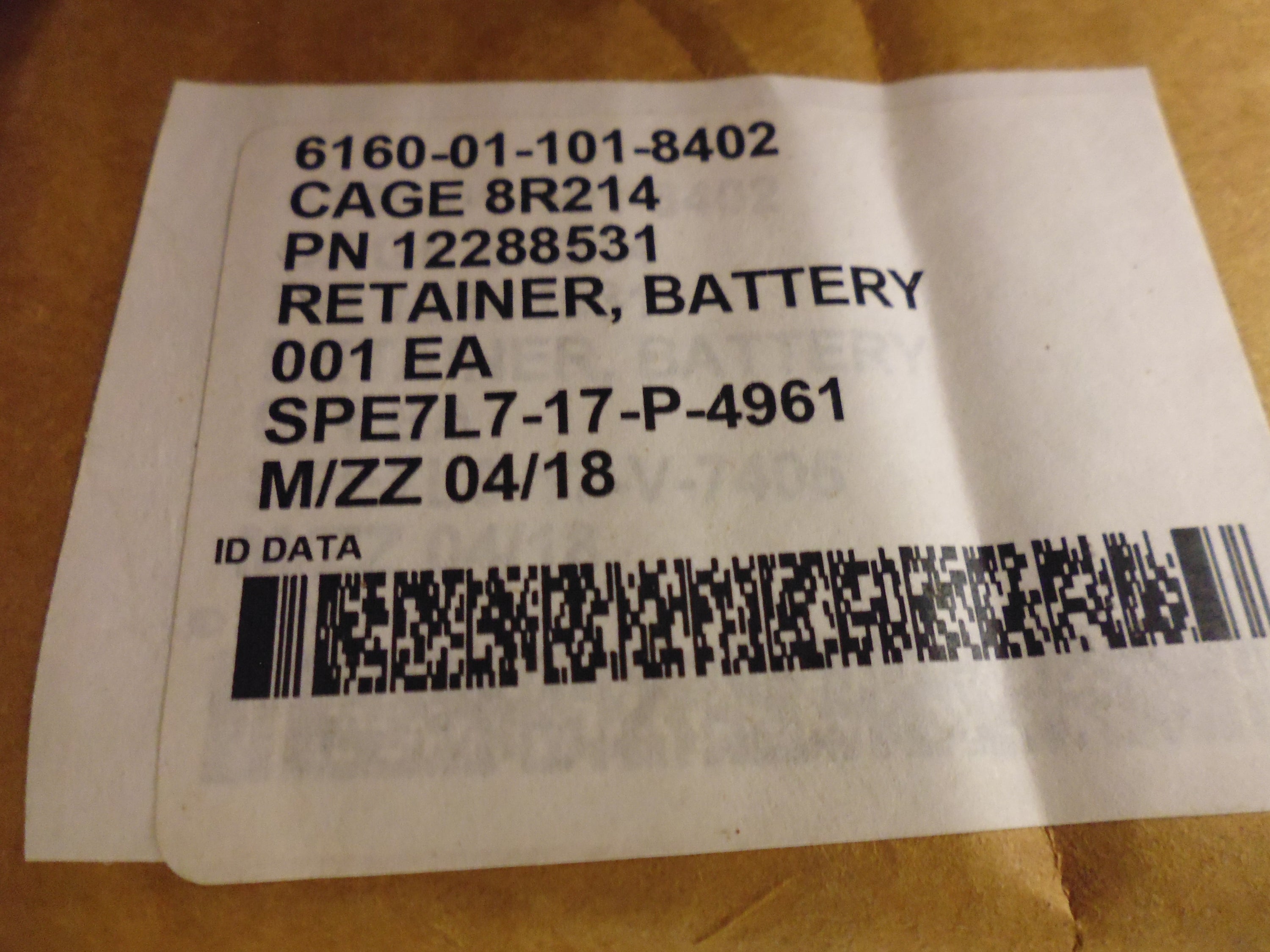 USGI Abrams M1, M1A1, M1A2 Battery Retainer Bracket 12288531, 6160-01-101-8402 | Replacement Truck Parts, Trailer Accessories, Automobile Supplies, Car Parts & Accessories