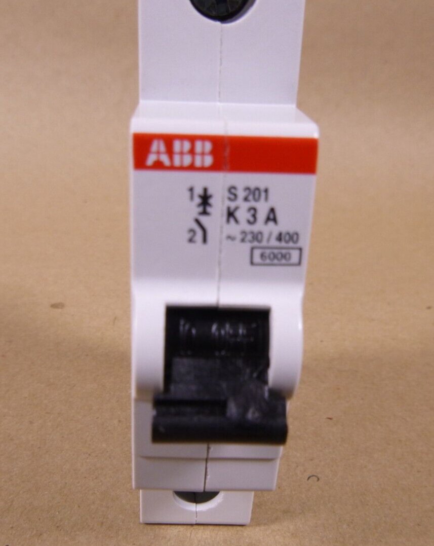 ABB S 201 K 3 Miniature Circuit Breaker 2CDS251001R0317, 10 kA @ 230V | Electrical MRO Replacement Parts & Components and Commercial Electrical Supplies Company