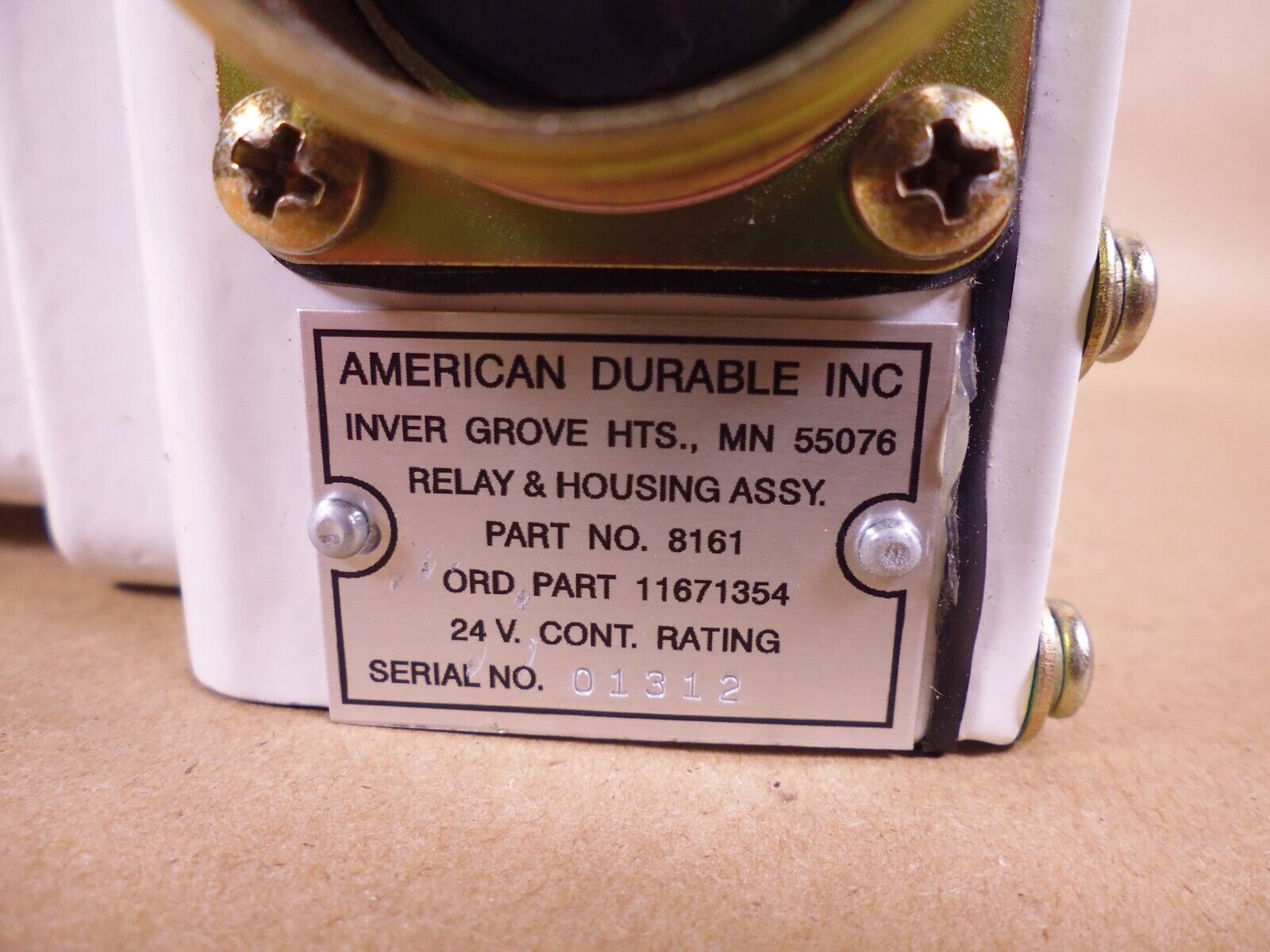 American Durable 11671354 Relay & Housing Assembly , 2920-00-621-1371 | Electrical MRO Replacement Parts & Components and Commercial Electrical Supplies Company