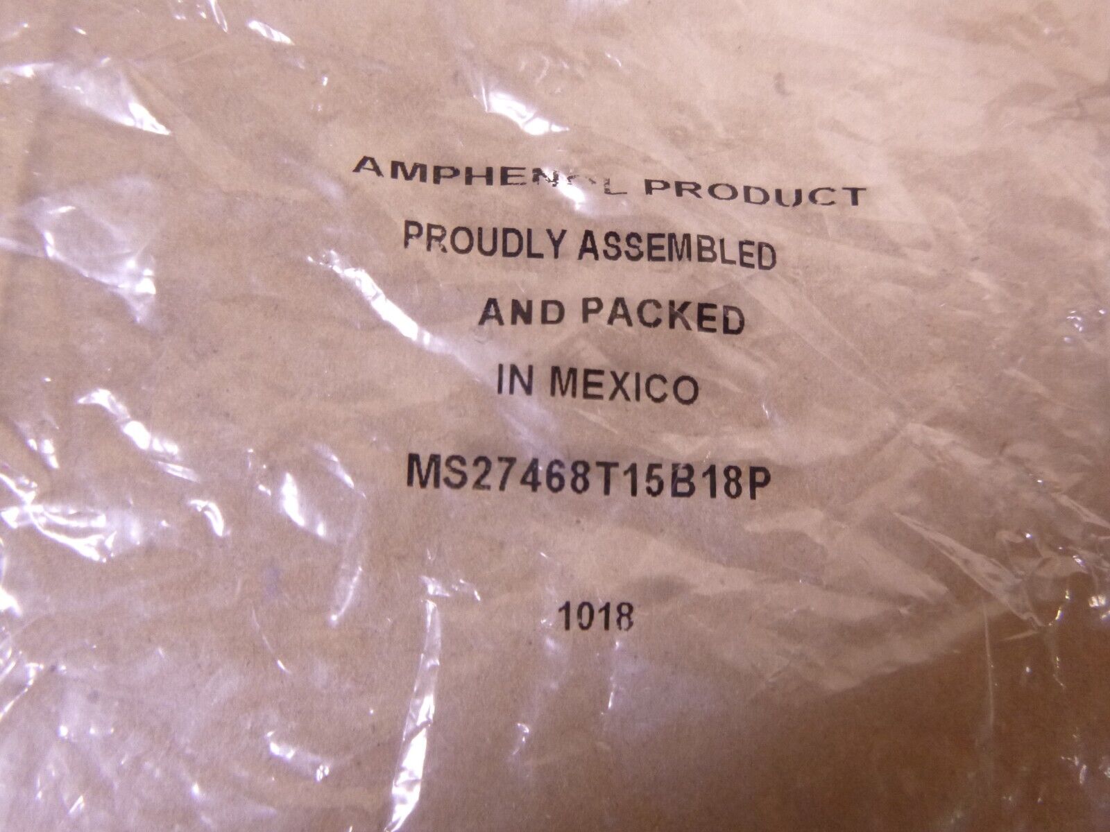 Amphenol Circular MIL Spec Connector 18P SIZE 15 FEM PNL MNT PIN MS27468T15B18P | Electrical MRO Replacement Parts & Components and Commercial Electrical Supplies Company