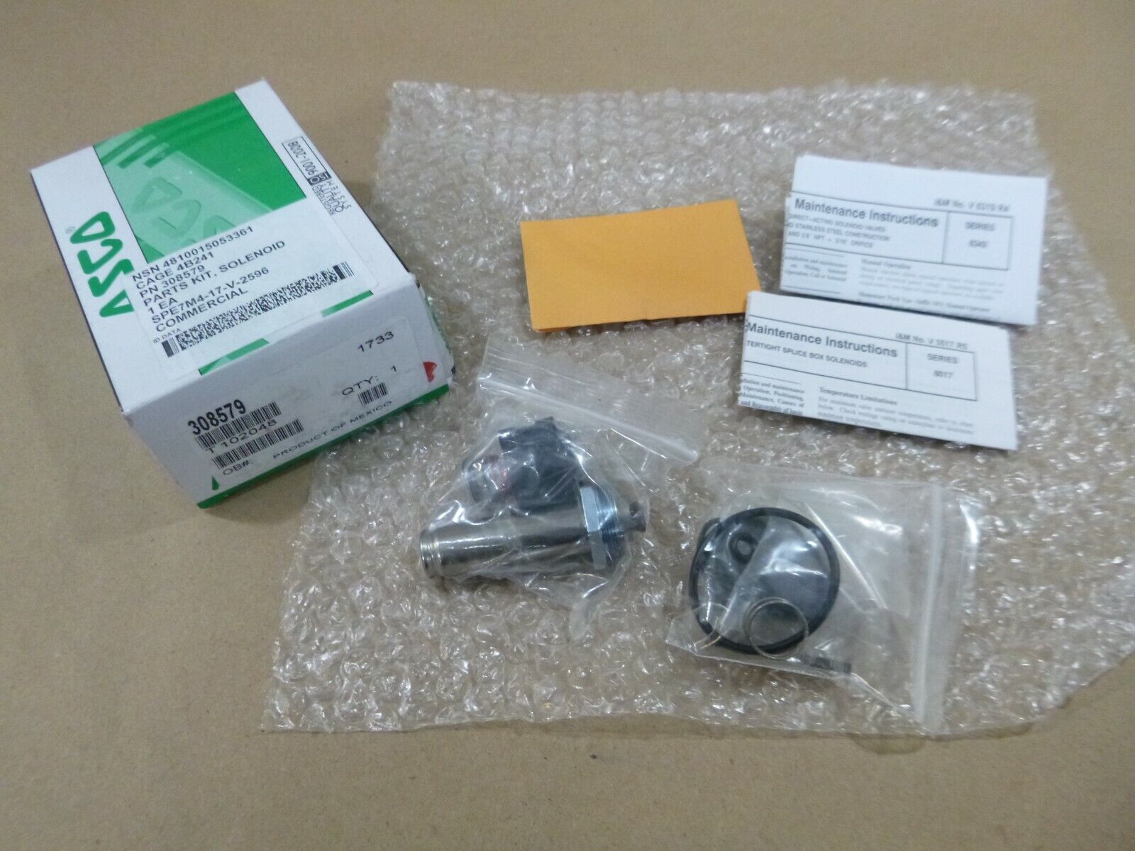 ASCO 308579 Rebuild Kit For WP8342 Series Valves | Industrial MRO Replacement Parts, Manufacturing Machine Parts & Components, Heavy Equipment Parts Supplier