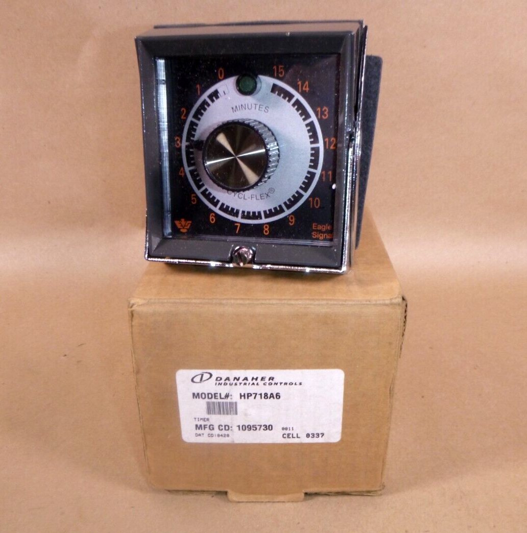 Danaher HP718A6 Eagle Signal 15 Minute Electromechanical Repeat Cycle Timer 120V | Industrial MRO Replacement Parts, Manufacturing Machine Parts & Components, Heavy Equipment Parts Supplier