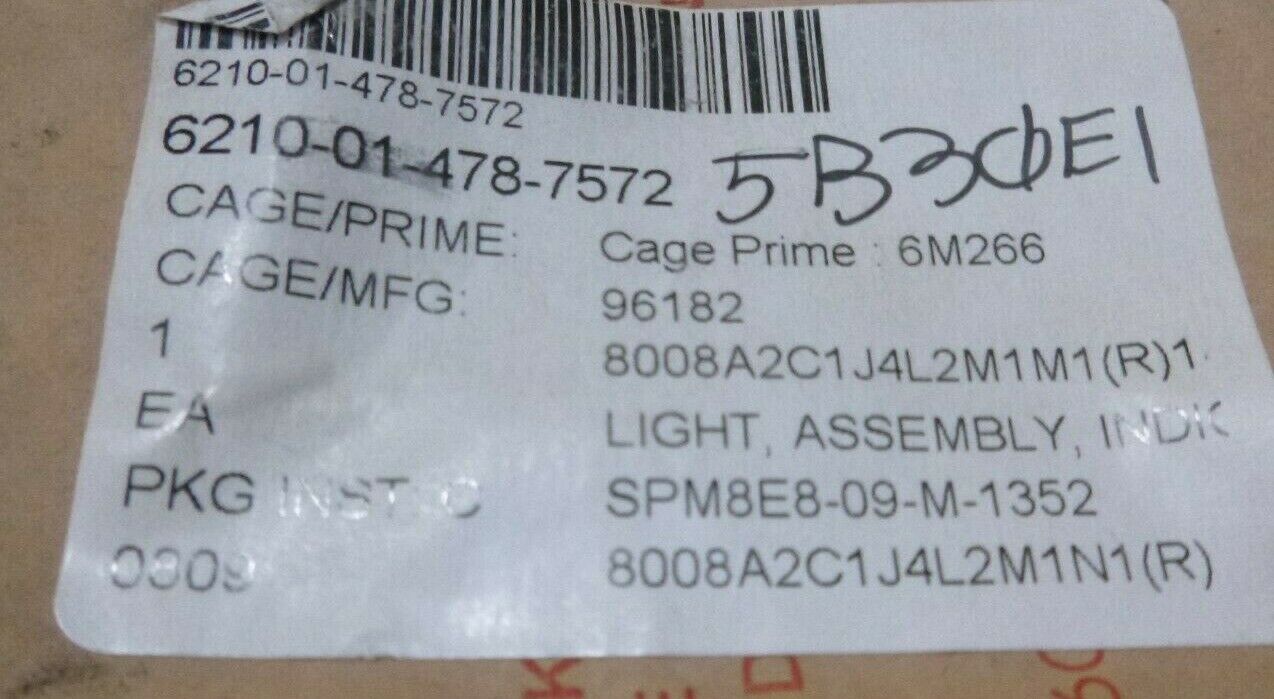 EATON 8008A2C1J4L2M1N1R INDICATOR LIGHT ASSEMBLY NIMITZ , 6210-01-478-7572 | Electrical MRO Replacement Parts & Components and Commercial Electrical Supplies Company