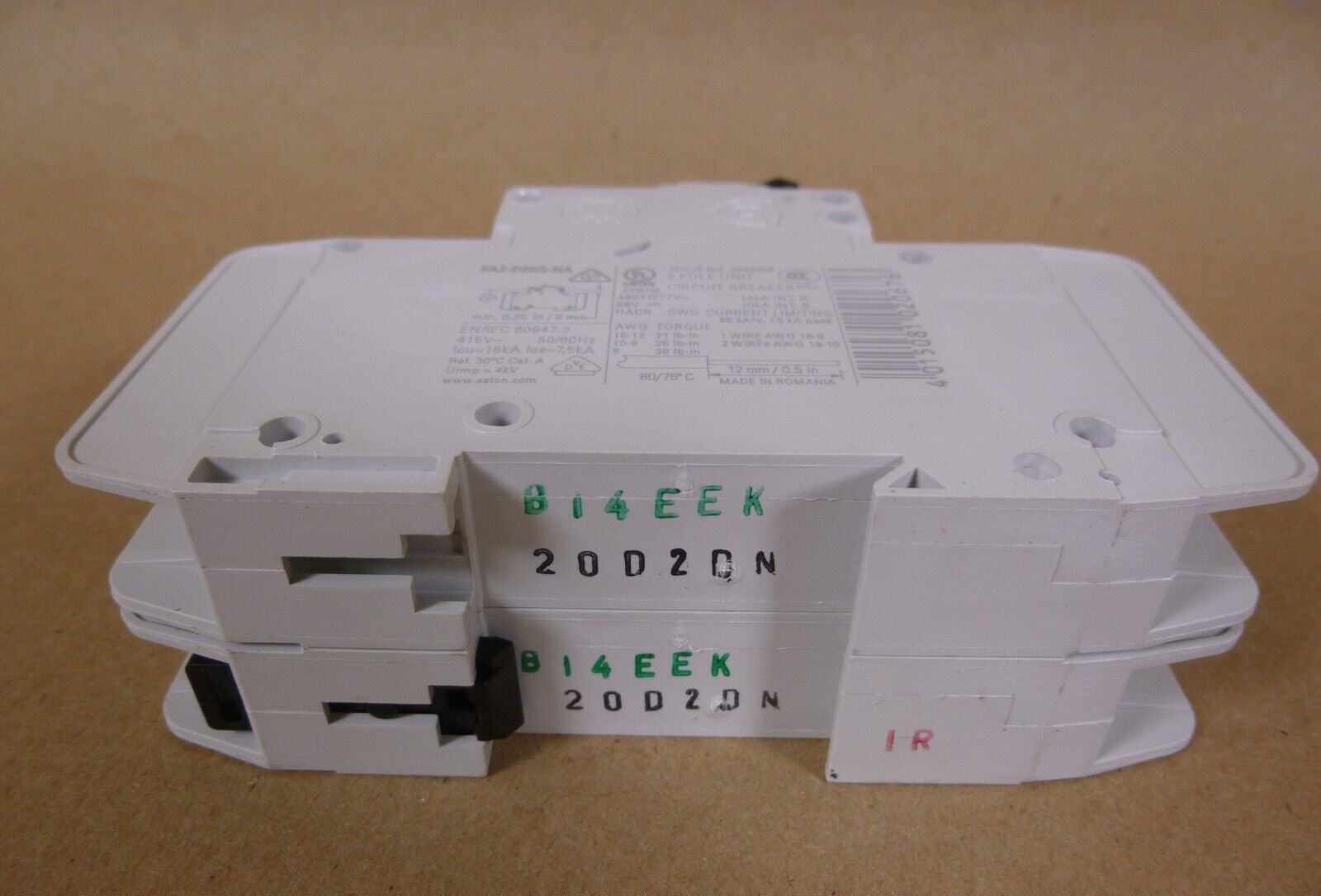 EATON MOELLER FAZ-D20/2-NA Circuit Breaker 2 Pole 20 AMP 480Y/277VAC , 102191 | Electrical MRO Replacement Parts & Components and Commercial Electrical Supplies Company