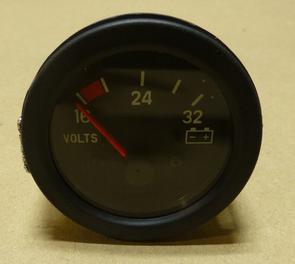FG Wilson 626-008 Battery Voltage Gauge , 16 to 32V , For Perkins 1103 1104 1106 | Replacement Truck Parts, Trailer Accessories, Automobile Supplies, Car Parts & Accessories