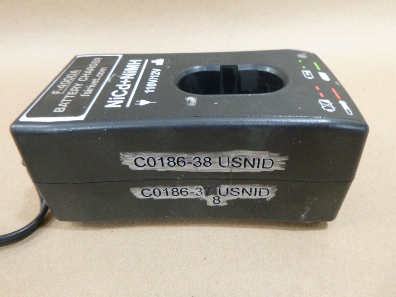 FSI F-4000A BATTERY CHARGER NiCd + NiMH 110V/12V FOR PT-4000 BLIND RIVETER | Industrial MRO Tools and Replacement Industrial Equipment Components