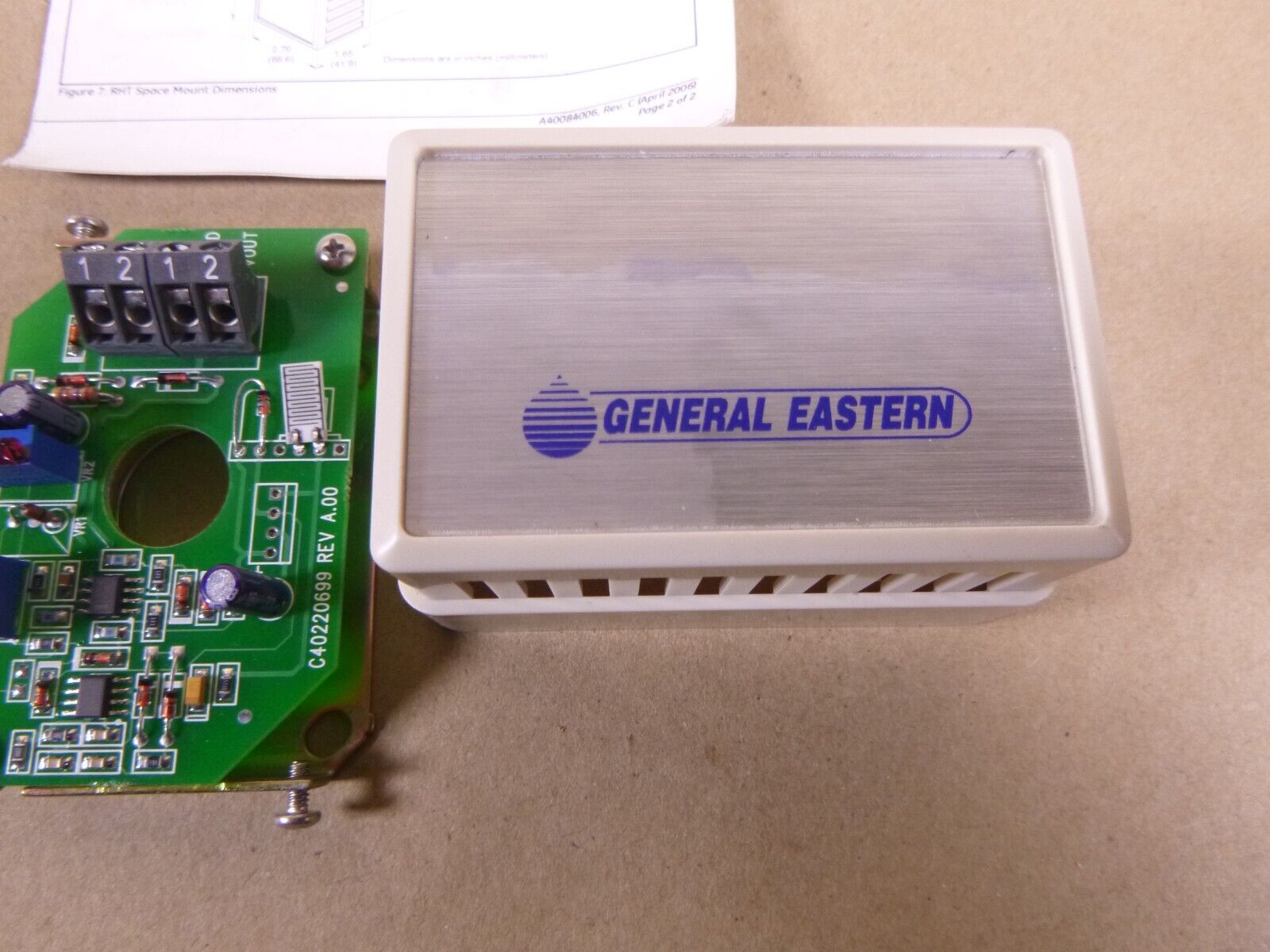 General Eastern RH-3-V-S Relative Humidity Transmitter, +/-3% RH, 0 - 5 Vdc | Industrial MRO Replacement Parts, Manufacturing Machine Parts & Components, Heavy Equipment Parts Supplier