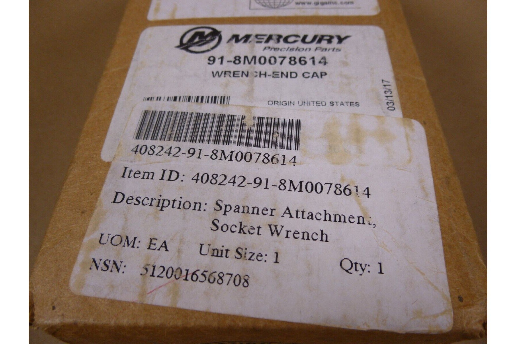 Genuine Mercury Verado 91-8M0078614 End Cap Wrench OEM New | Industrial MRO Tools and Replacement Industrial Equipment Components