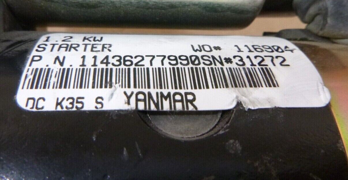 GENUINE OEM YANMAR 114362-77990 1.2KW STARTER 114362-77019 114362-77991 | Replacement Truck Parts, Trailer Accessories, Automobile Supplies, Car Parts & Accessories