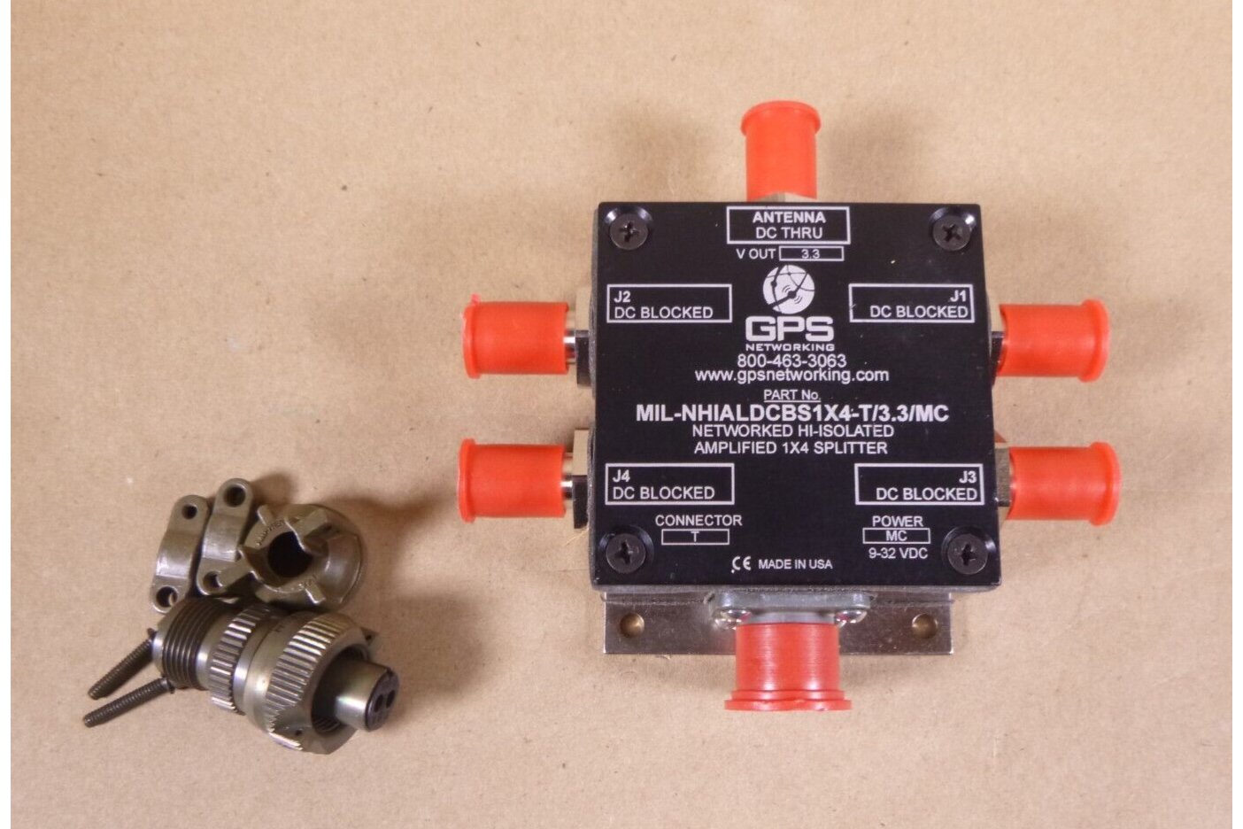 GPS Networking Active Antenna Splitter 1x4, MIL-NHIALDCBS1X4, Military Connector | Industrial MRO Replacement Parts, Manufacturing Machine Parts & Components, Heavy Equipment Parts Supplier