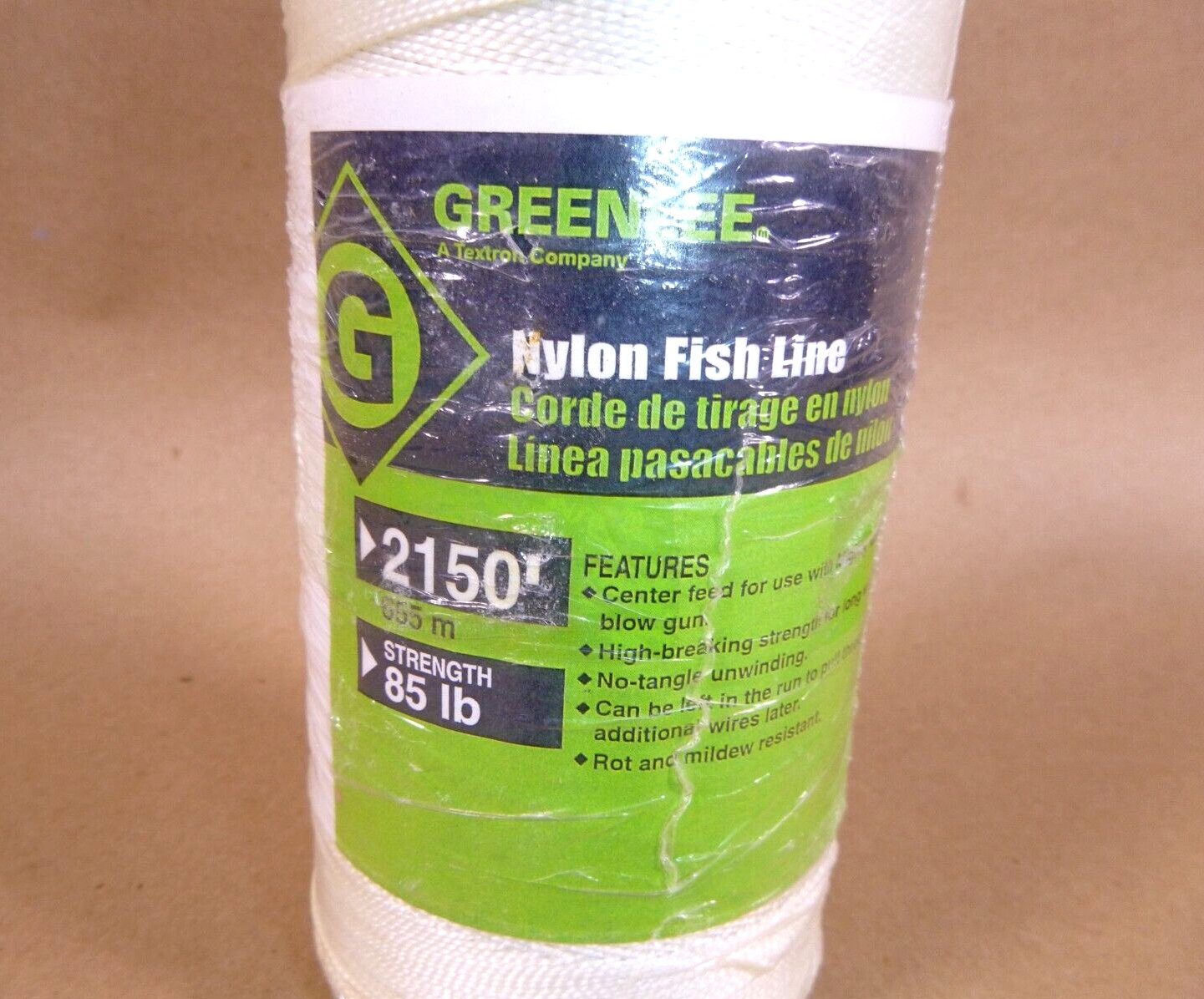 Greenlee 595 Bonded Nylon Conduit Fishline 2150 Ft. 85 Lbs Strenght | Industrial MRO Replacement Parts, Manufacturing Machine Parts & Components, Heavy Equipment Parts Supplier