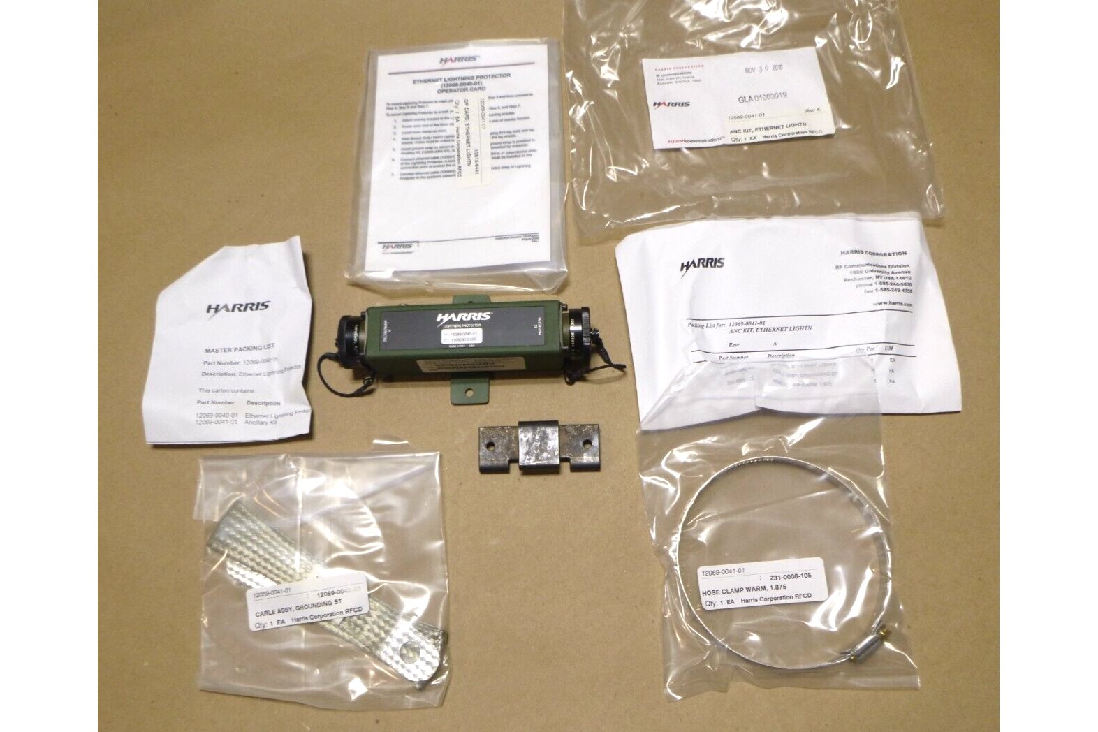 Harris RF-7800W Broadband Ethernet HCLOS Radio Lightning Protector 12069-0040-01 | Industrial MRO Replacement Parts, Manufacturing Machine Parts & Components, Heavy Equipment Parts Supplier