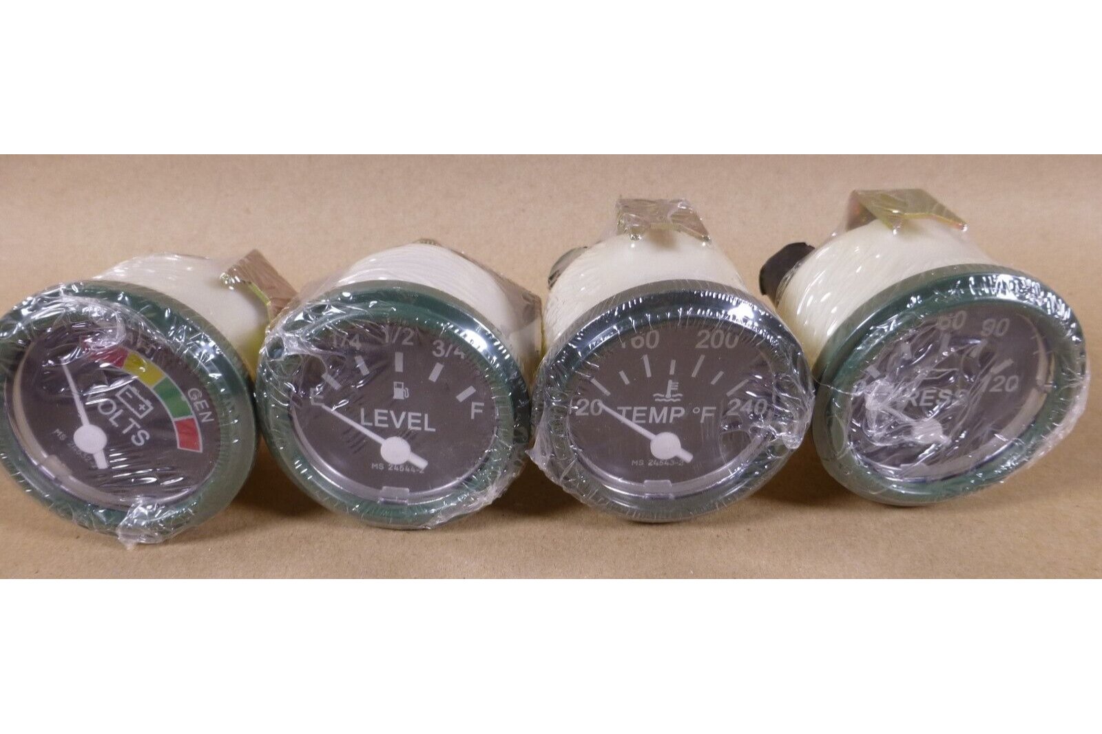HUMVEE HMMWV M998 M939 M35 4 GAUGE KIT TEMPERATURE VOLTMETER FUEL LEVEL OIL | Genuine M35 Military Truck Parts and M939 Cargo Truck Surplus Parts