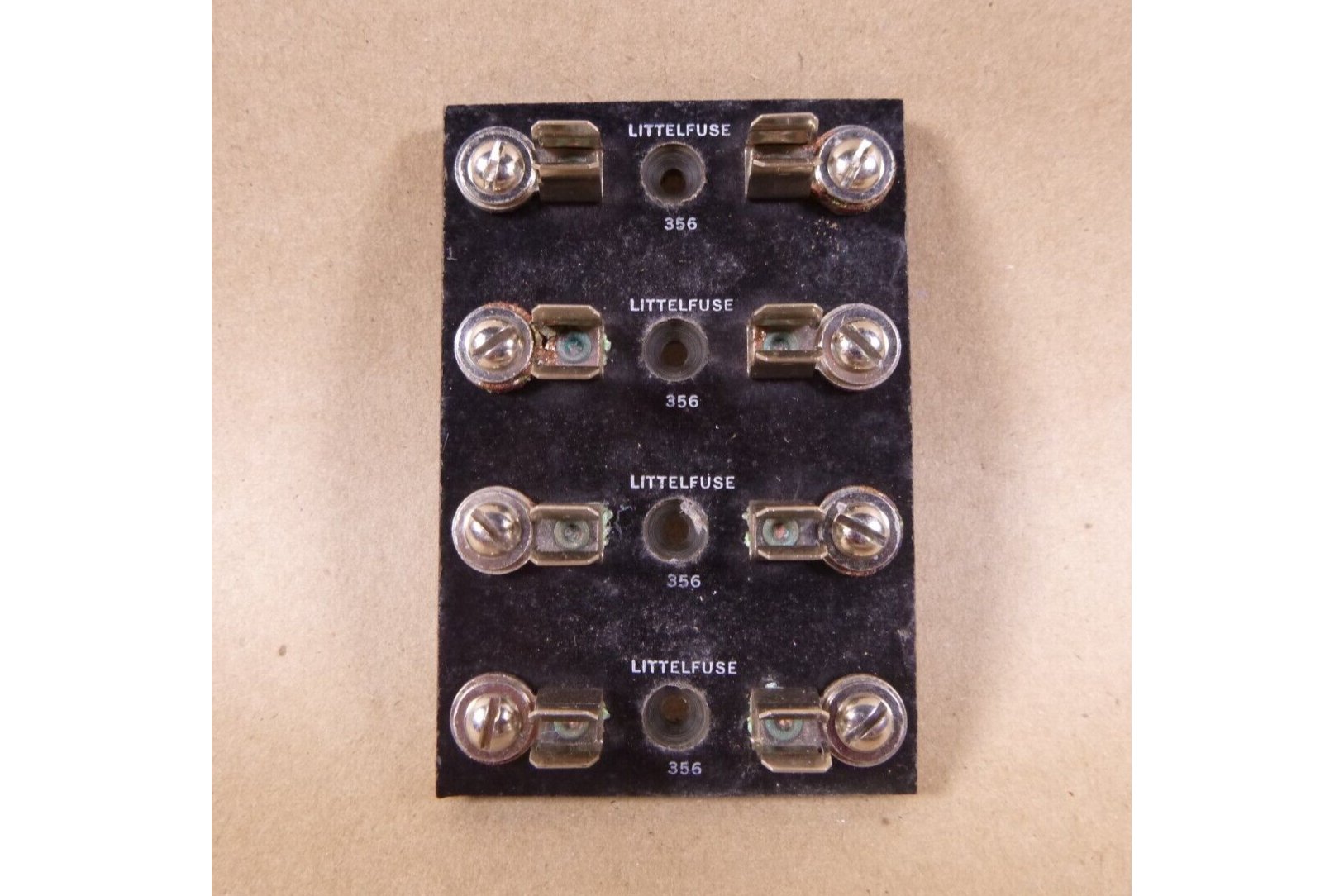 LITTELFUSE 356004 FUSE BLOCK FOR 3AB FUSE CARTRIDGE- 4 POLE - 15 AMP - 600 VOLT | Electrical MRO Replacement Parts & Components and Commercial Electrical Supplies Company
