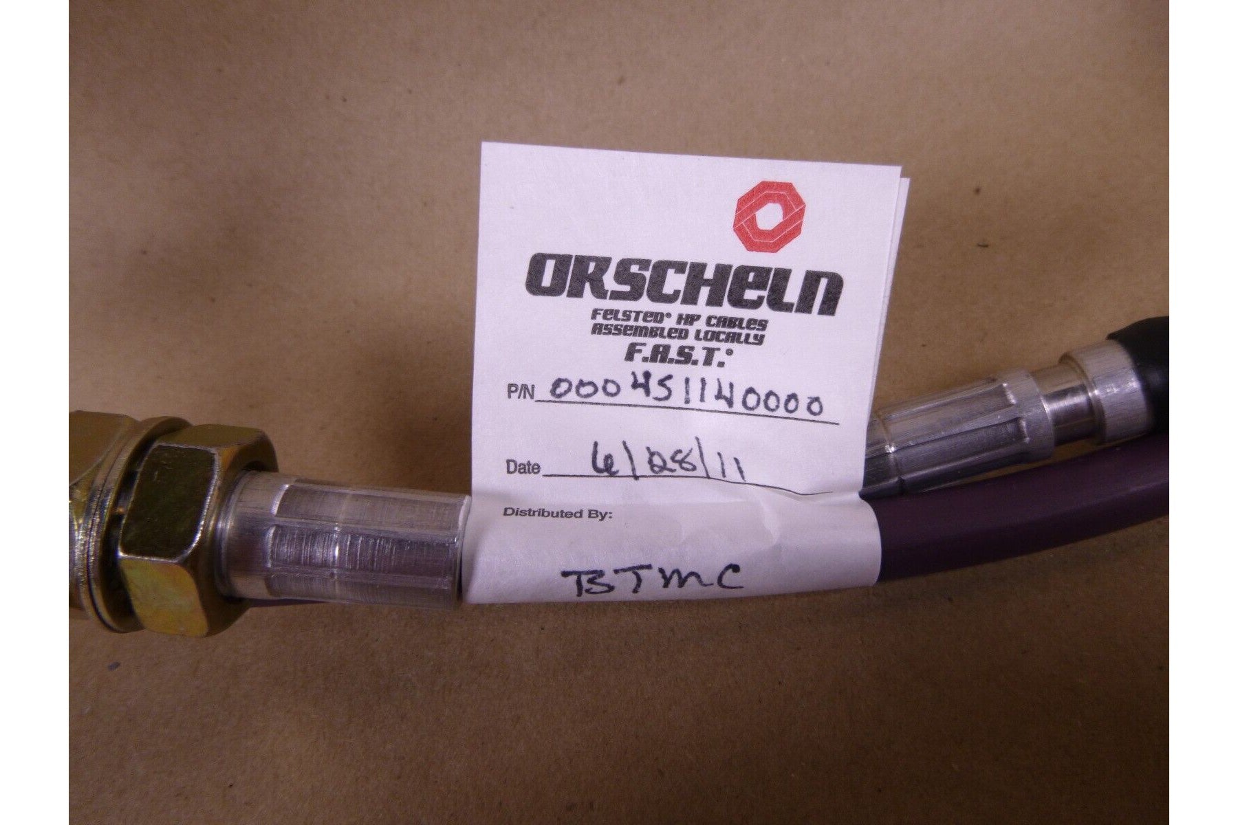 M939 Push-Pull Control Cable Orscheln 000-45114-0000, 45114-60, 2590-01-285-4600 | Genuine M35 Military Truck Parts and M939 Cargo Truck Surplus Parts