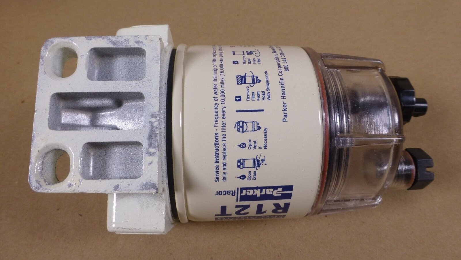MEP MEP831A GENERATOR WATER SEPARATOR PARKER 120AT , 98-19535 , 2910-01-477-0840 | Genuine MEP Generator Replacement Parts and Military Surplus Generator Parts