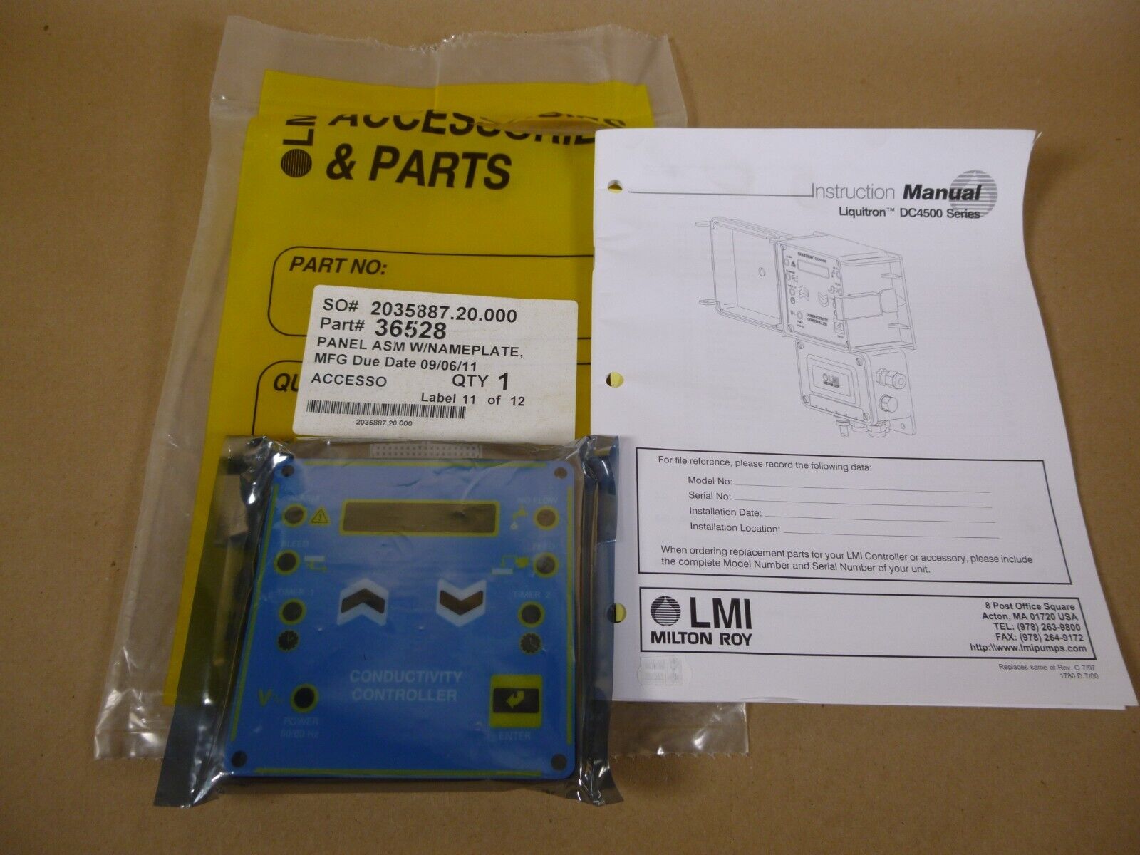 Milton Roy 36528 Panel Assembly w/ Nameplate For Liquitron DC4500 Series | Industrial MRO Replacement Parts, Manufacturing Machine Parts & Components, Heavy Equipment Parts Supplier
