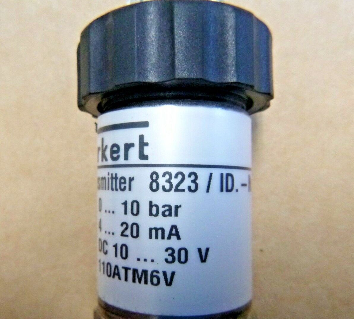 New Burkert - 8323 Pressure Transmitter 552068, 10-30VDC, 4-20mA, 0-10 bar | Electrical MRO Replacement Parts & Components and Commercial Electrical Supplies Company